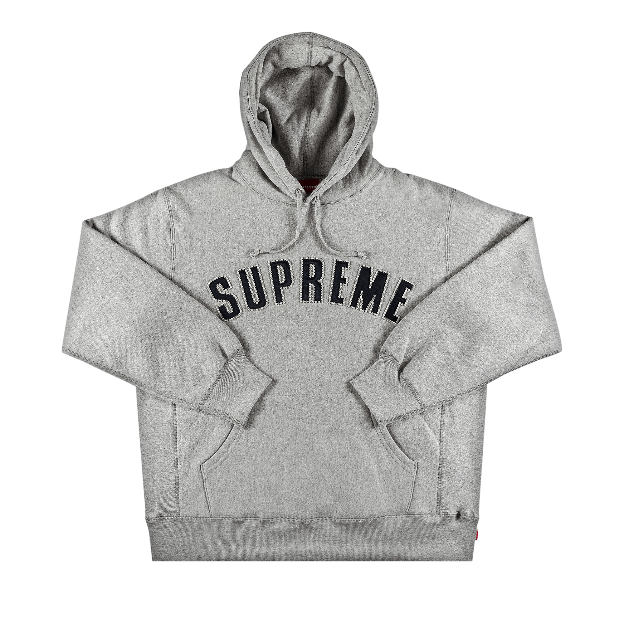 Supreme Pearl Logo Hooded Sweatshirt 'Heather Grey'
