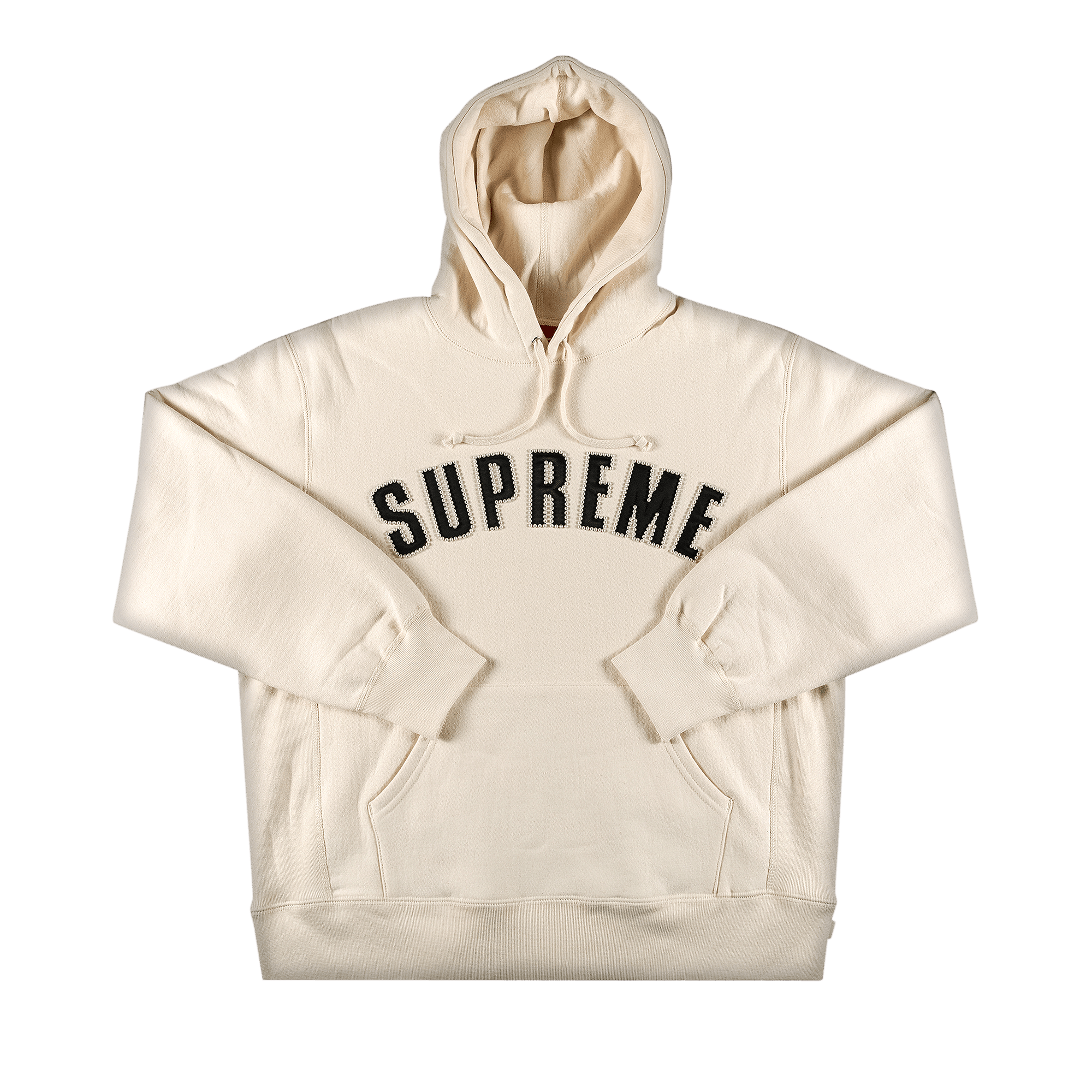 Supreme Pearl Logo Hooded Sweatshirt 'Natural'