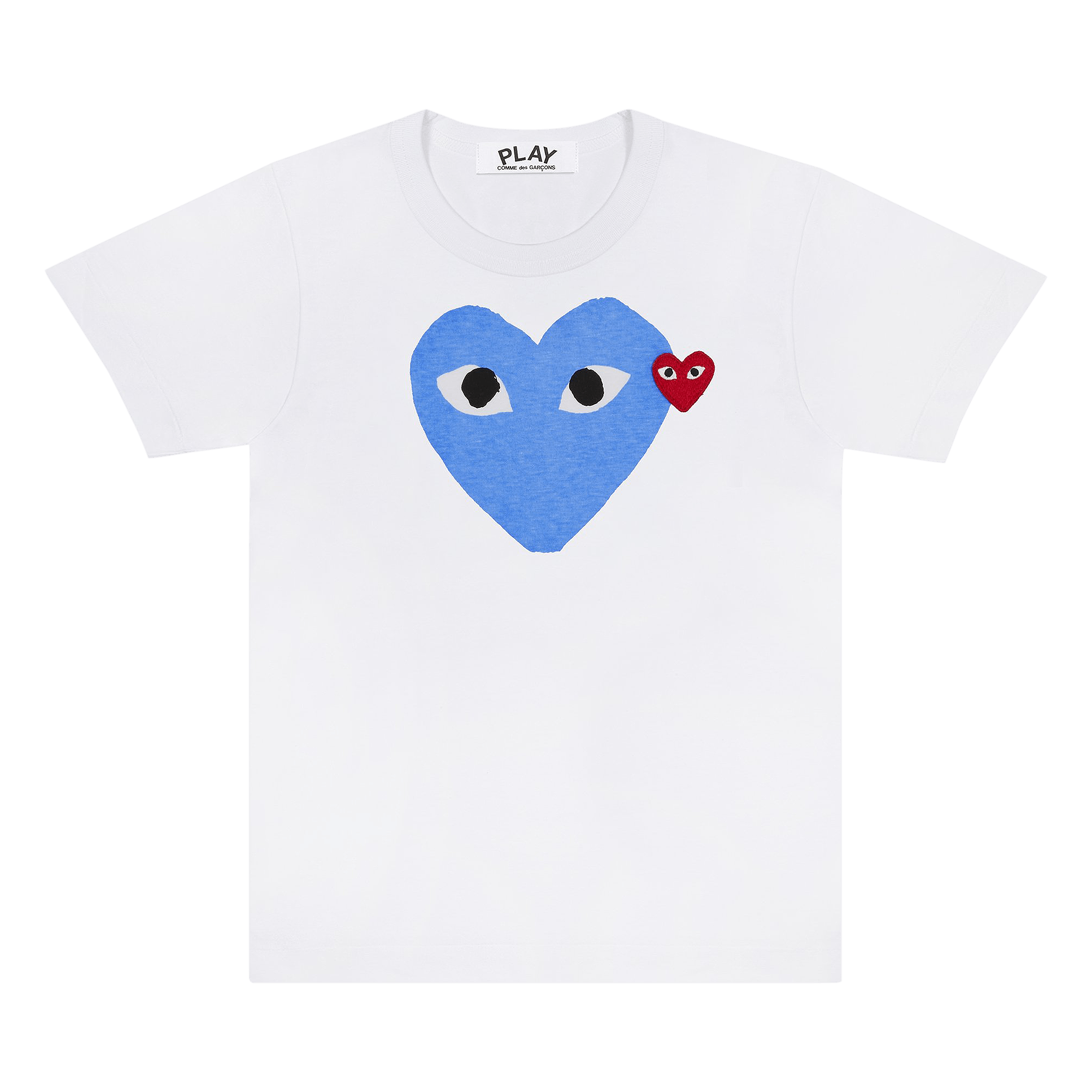 Comme des Garçons PLAY Red Emblem Heart T-Shirt 'White/Blue'