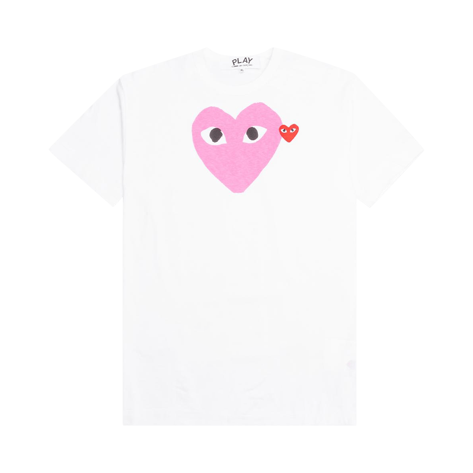 Comme des Garçons PLAY Red Emblem Heart T-Shirt 'White/Pink'