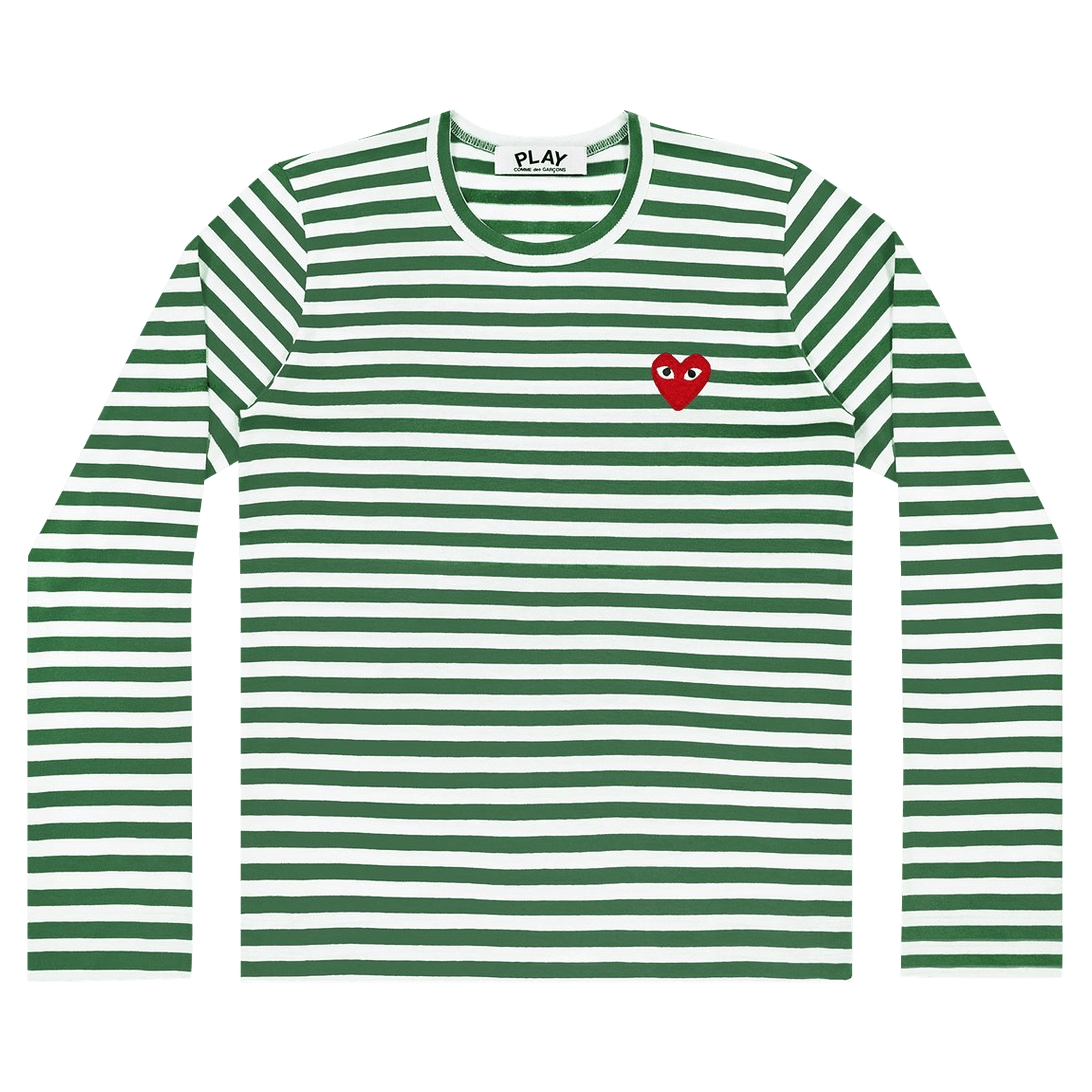 Comme des Garçons PLAY Striped Long-Sleeve T-Shirt 'Green'