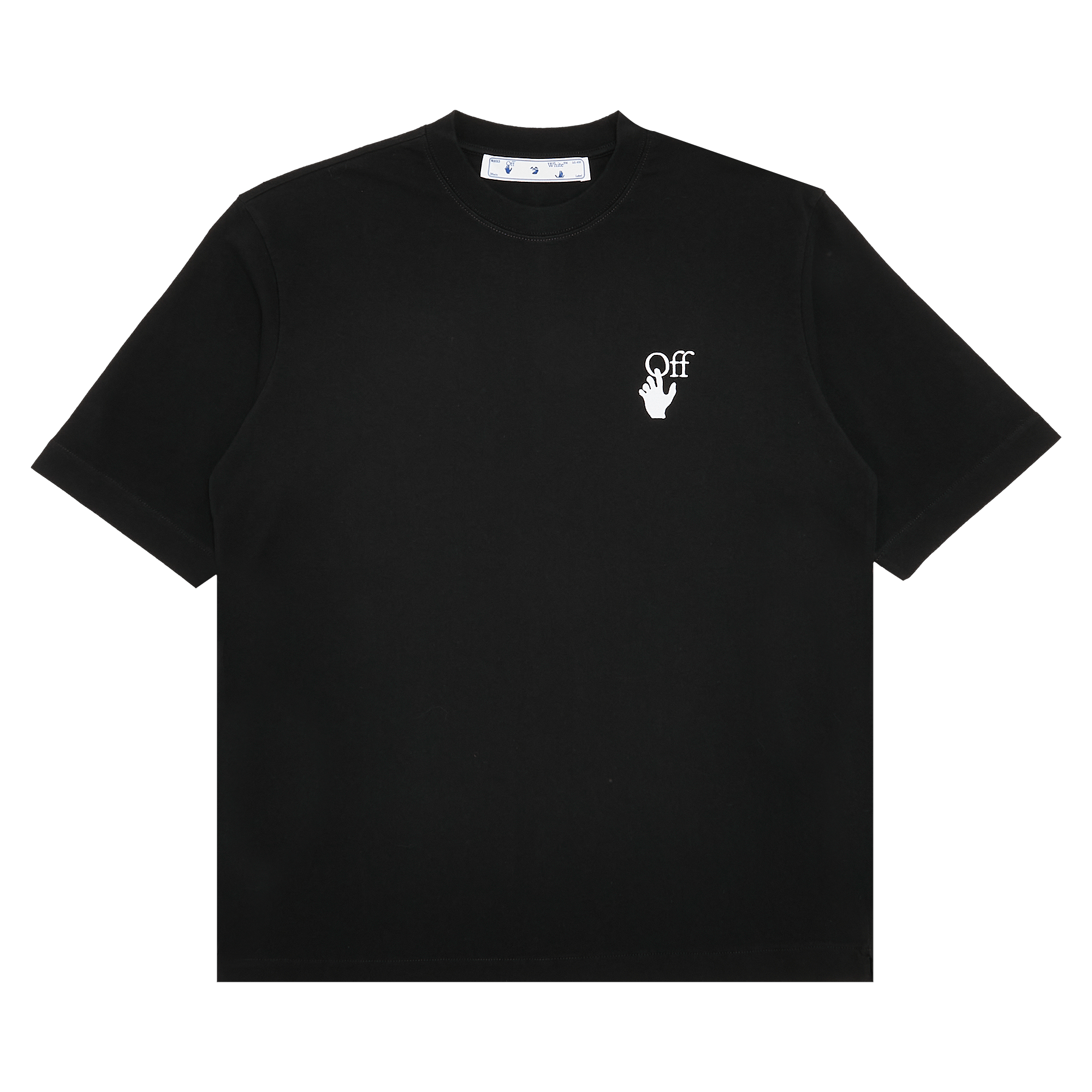 Off-White Cut Here Short-Sleeve Skate Tee 'Black/White'