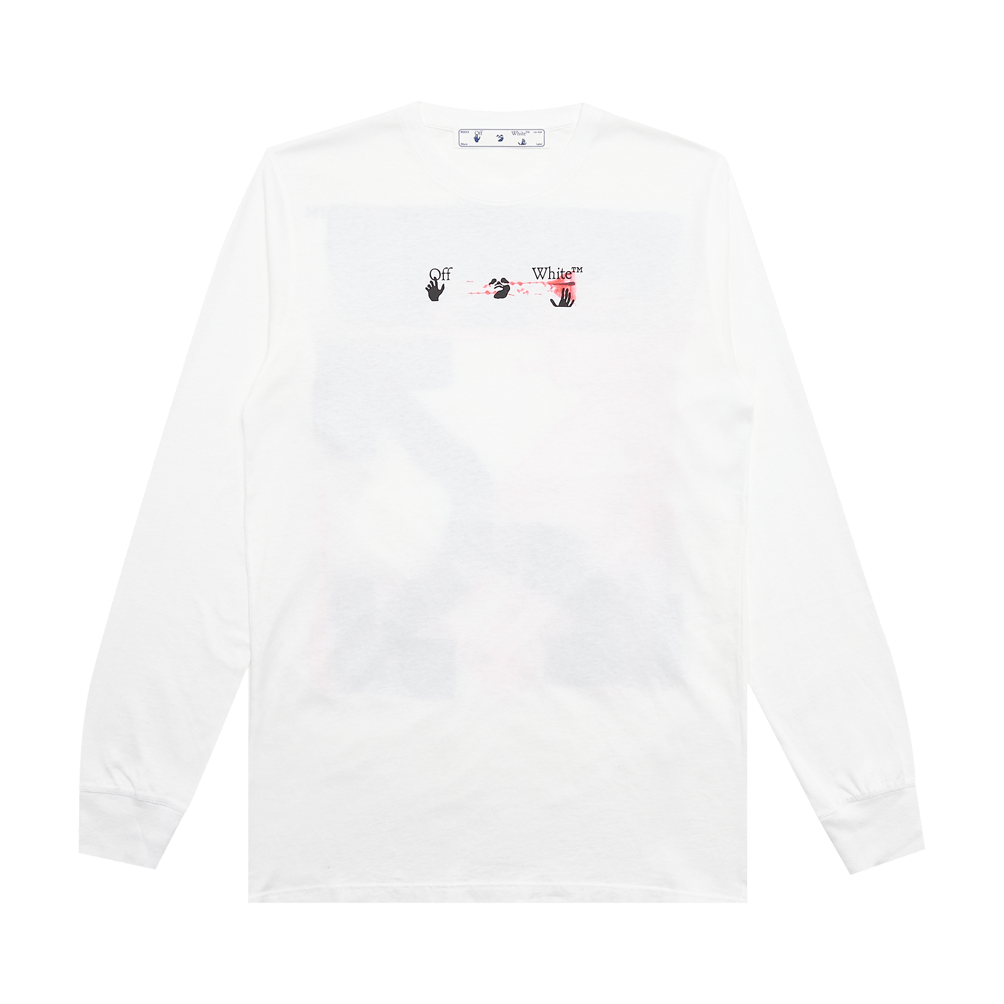 Off-White Acrylic Arrow Long-Sleeve Tee 'White/Fuchsia'