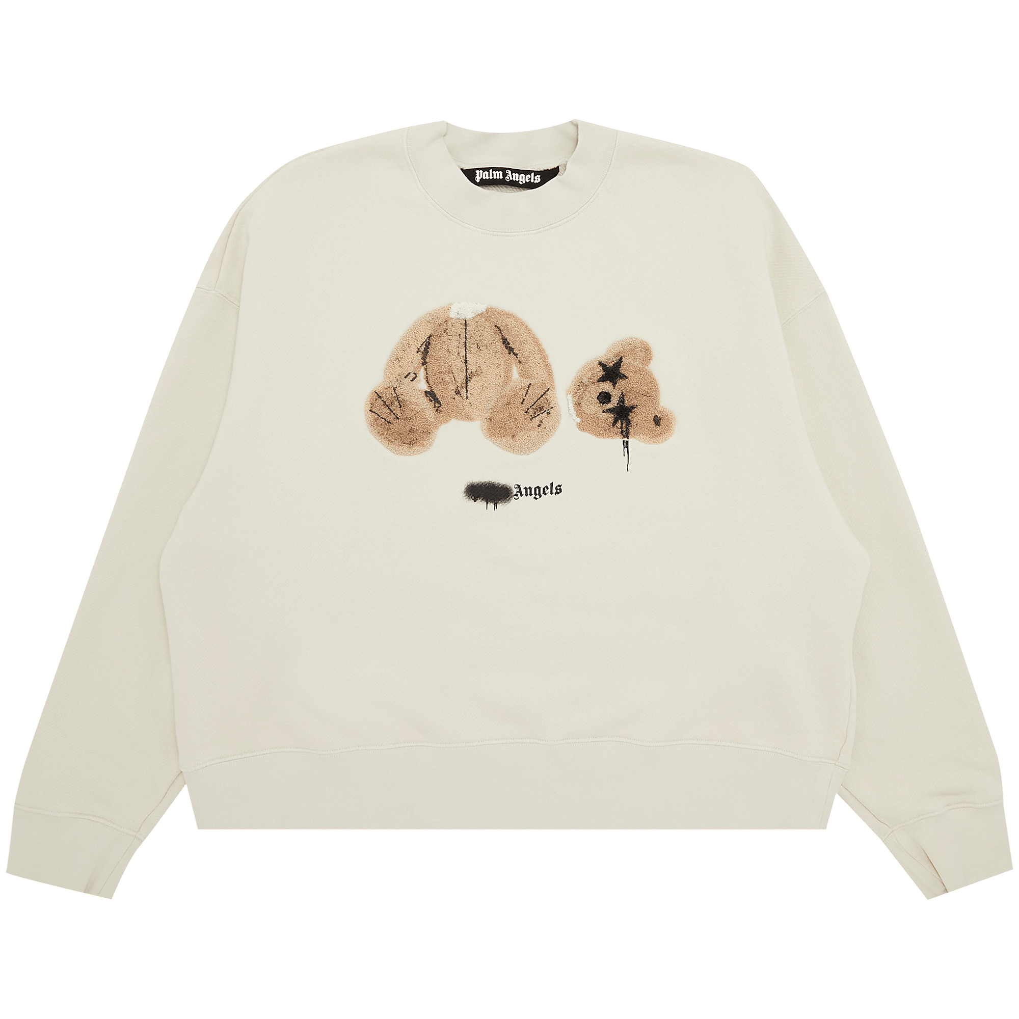 Palm Angels Spray Bear Crewneck 'Grey/Brown'