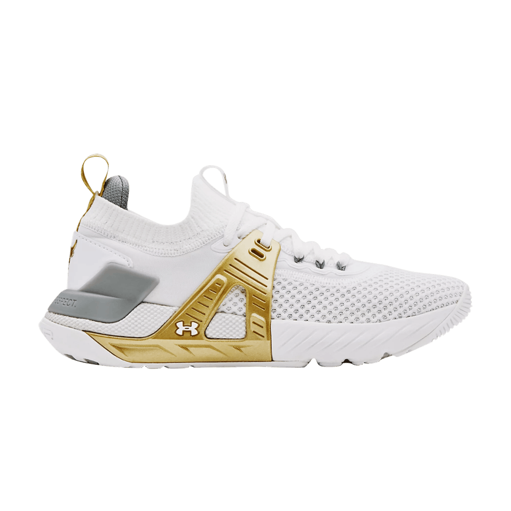 Pre-owned Under Armour Wmns Project Rock 4 'white Metallic Gold'