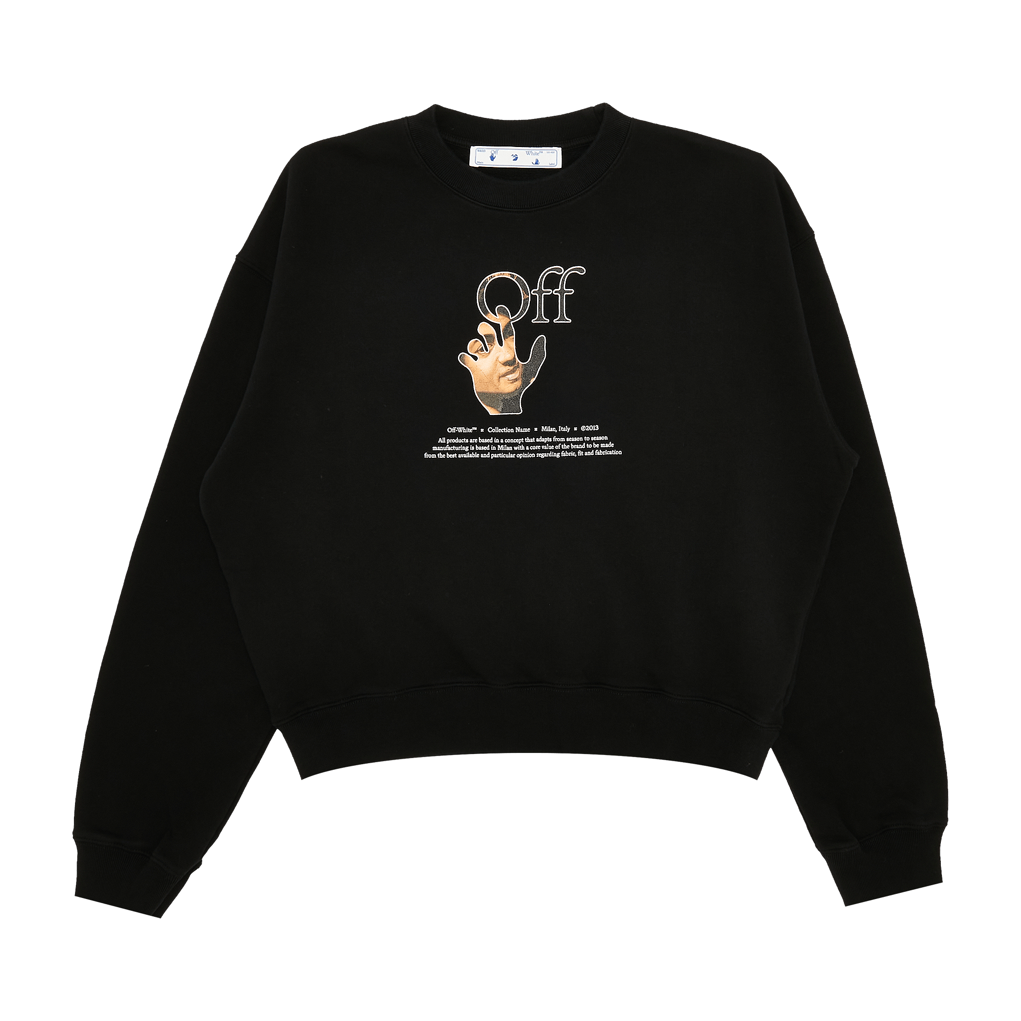 Off-White Caravaggio Hand Over Crewneck 'Black/Multicolor'