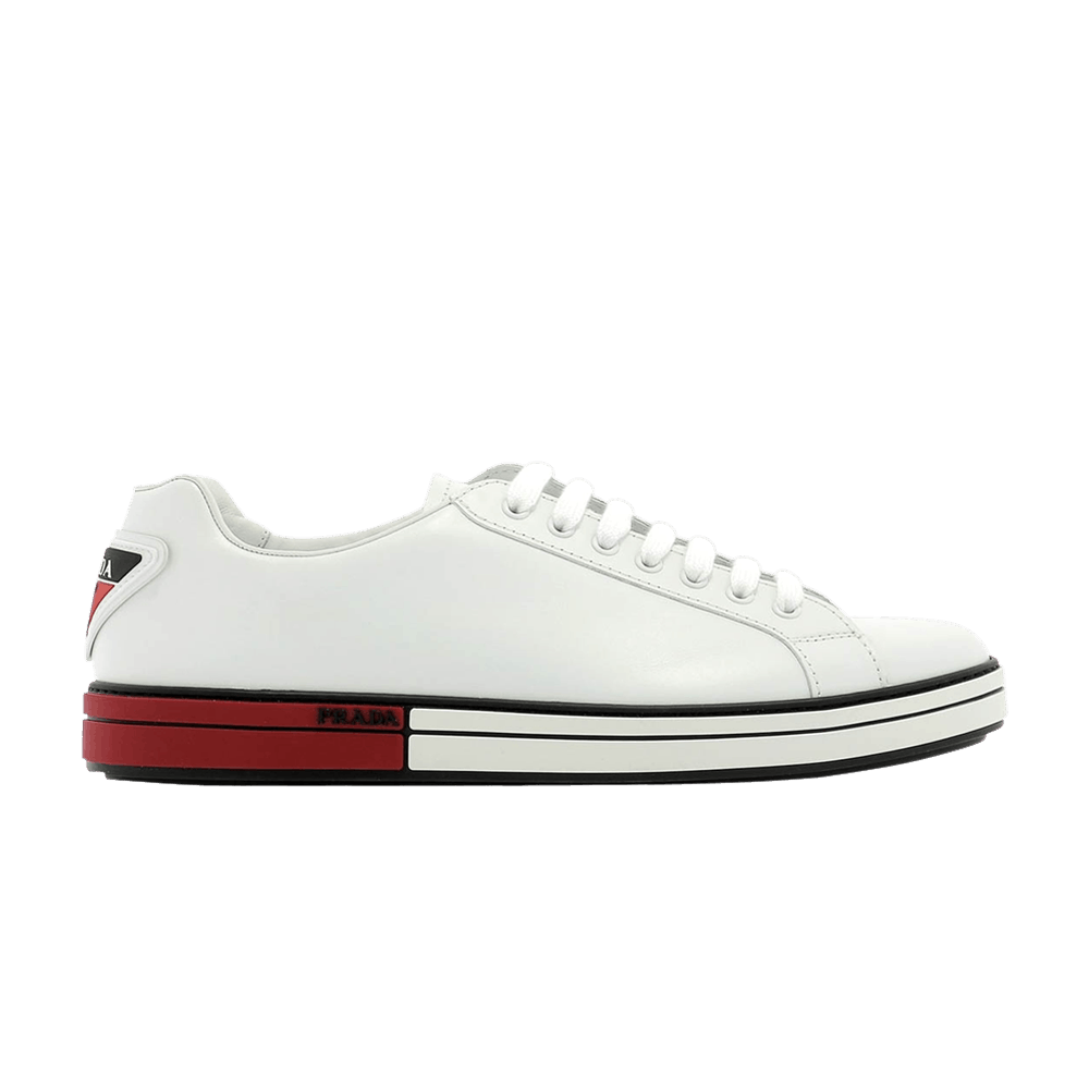 Prada Badge Leather 'White Red'