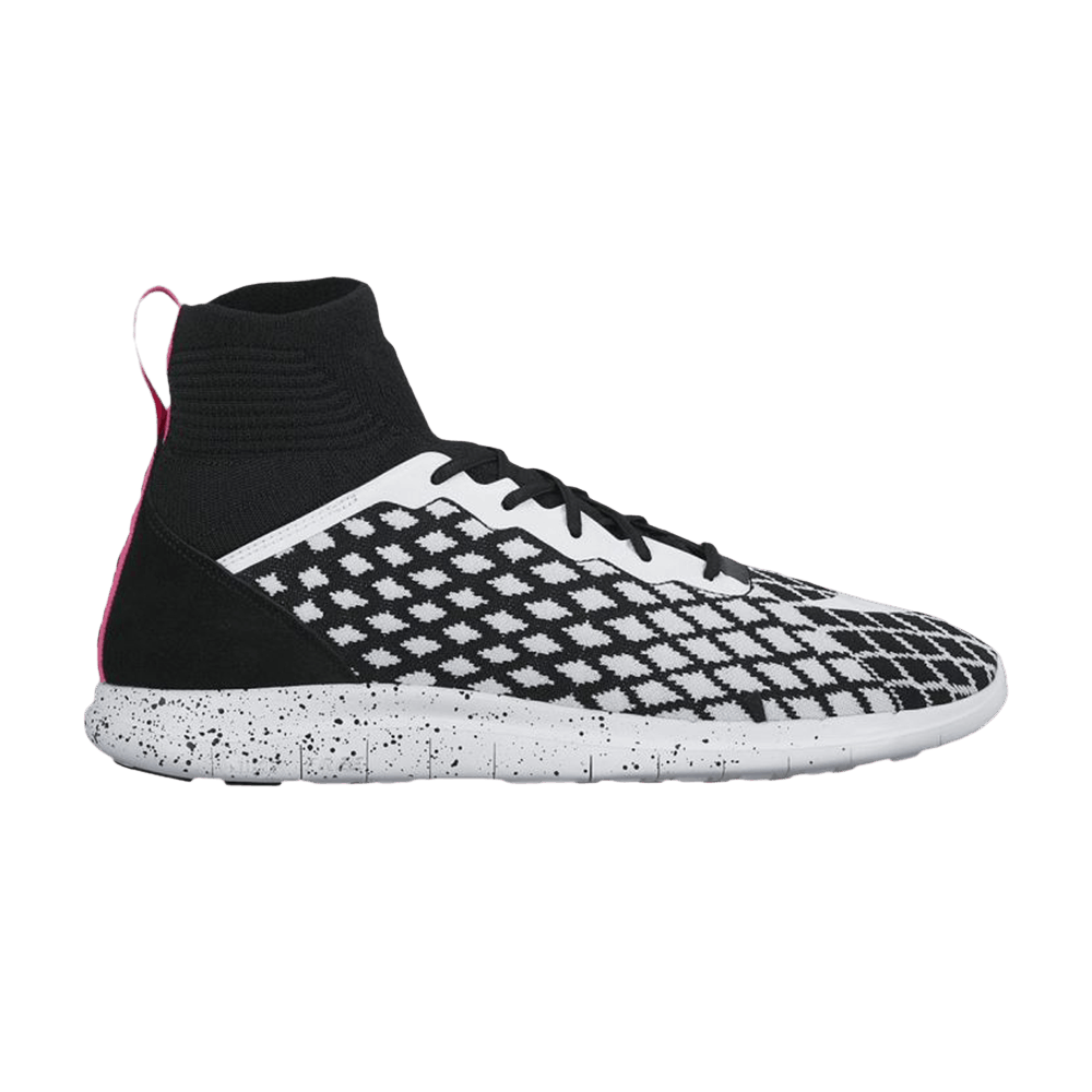 NIKE FREE HYPERVENOM 3 FC FLYKNIT 'BLACK WHITE'