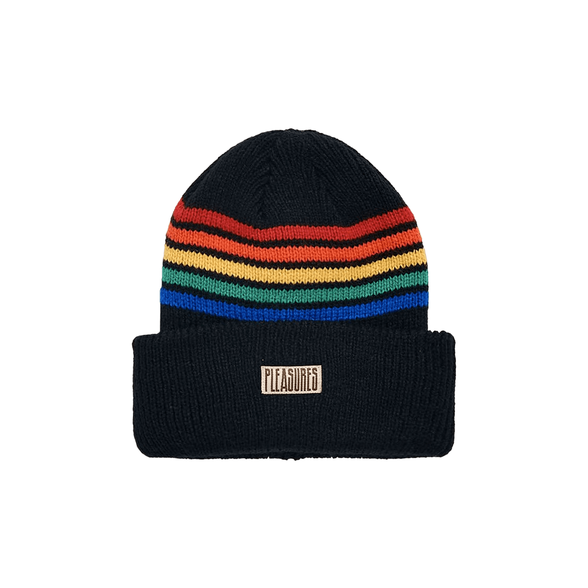 Pleasures Island Striped Beanie 'Black'