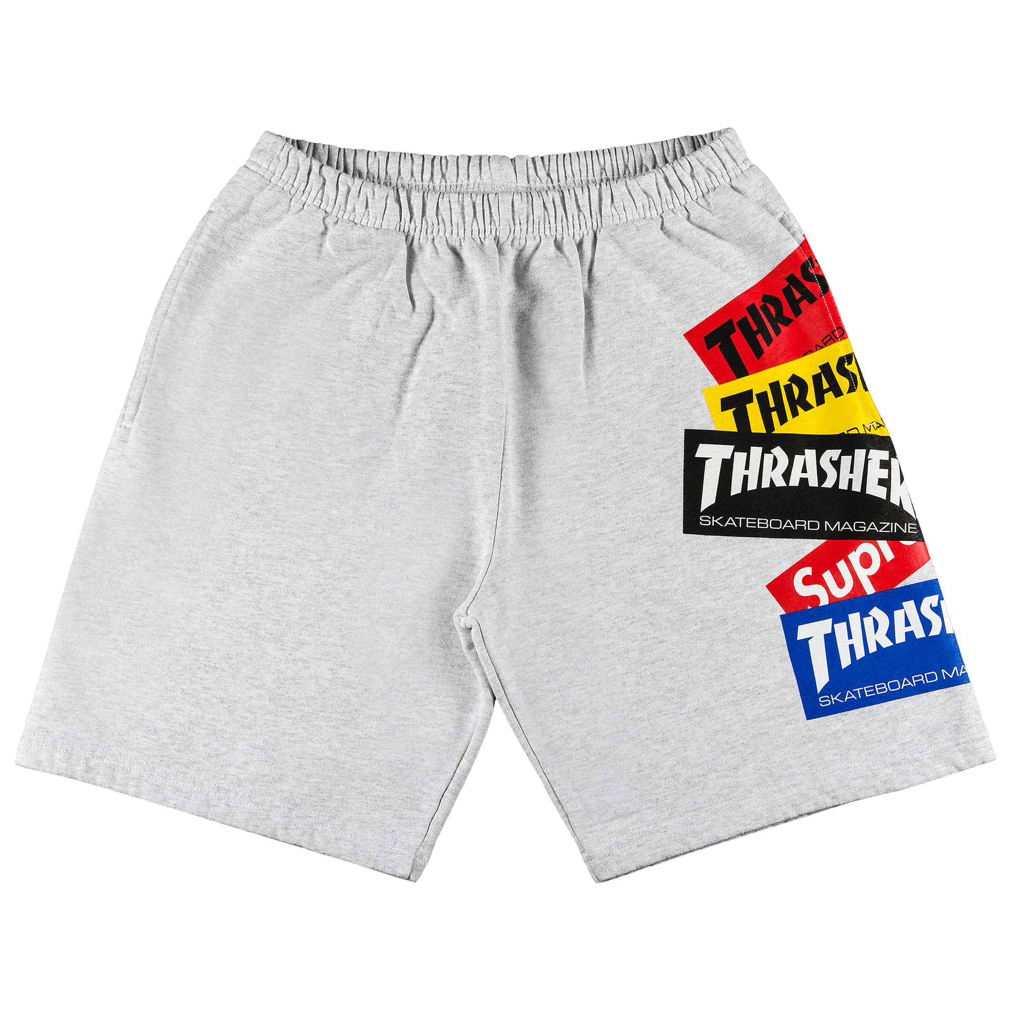 Supreme x Thrasher Multi Logo Sweatshort 'Ash Grey'