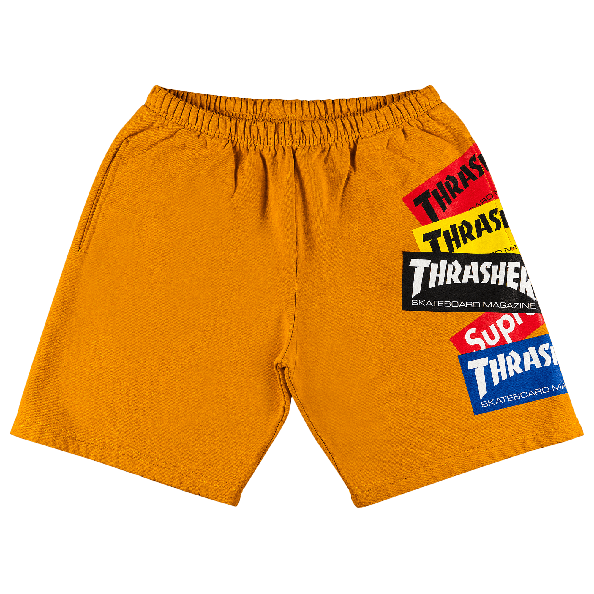 Supreme x Thrasher Multi Logo Sweatshort 'Gold'