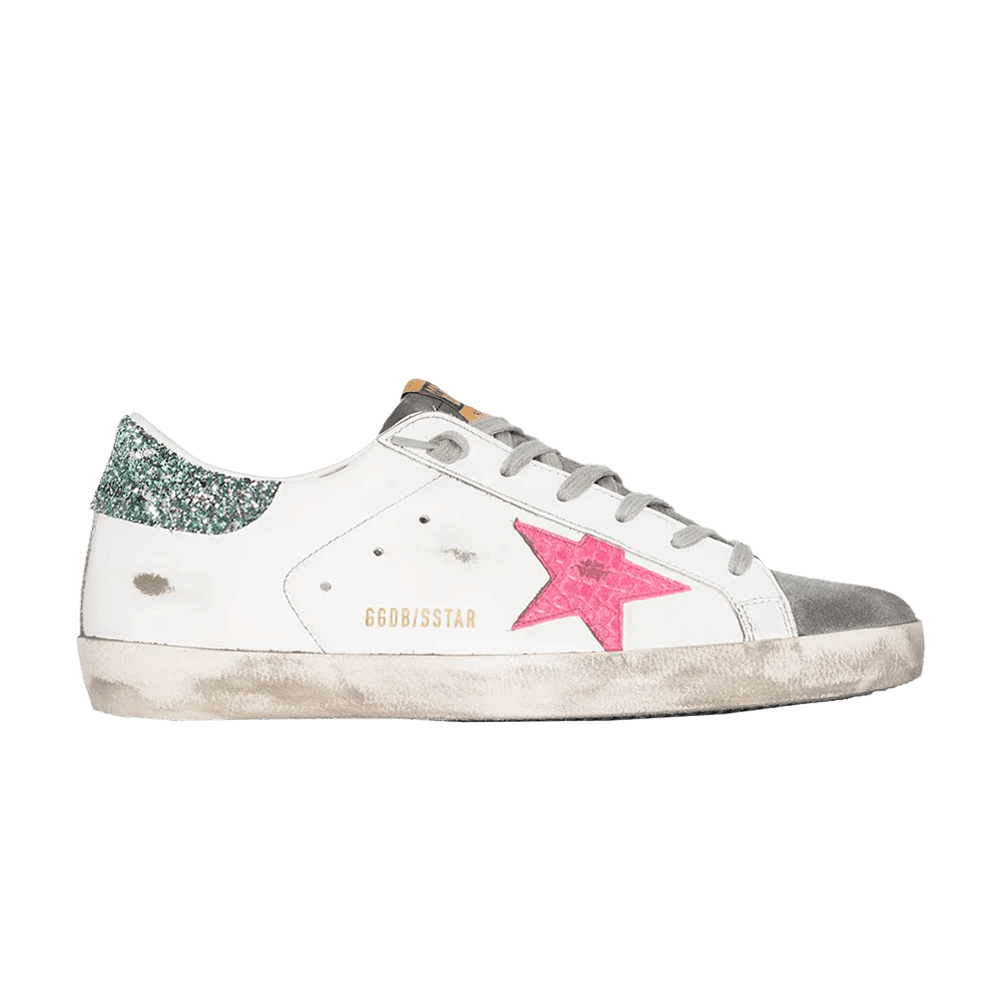 Golden Goose Wmns Superstar 'White Aquamarine Glitter'