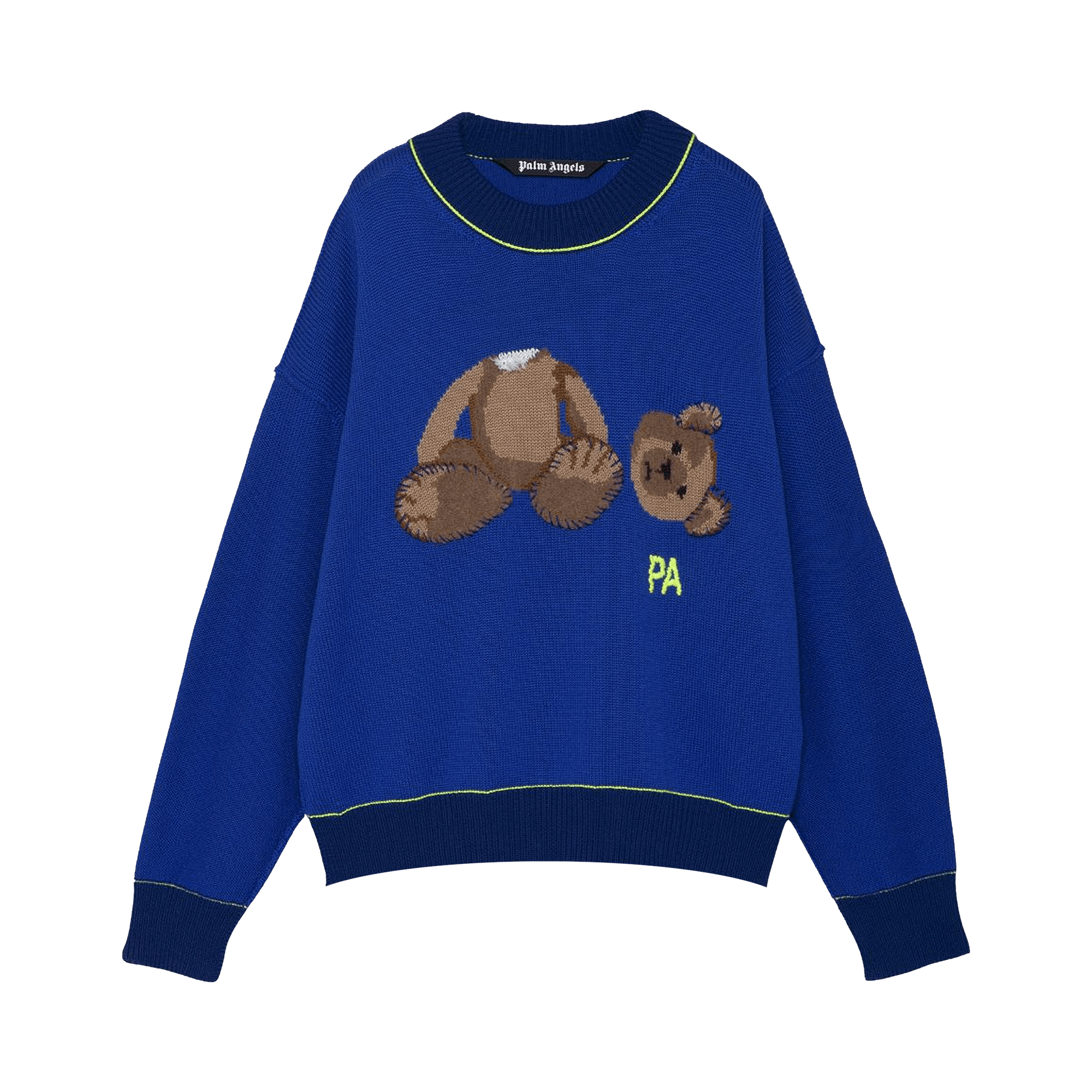 Palm Angels Bear Sweater 'Blue/Brown'