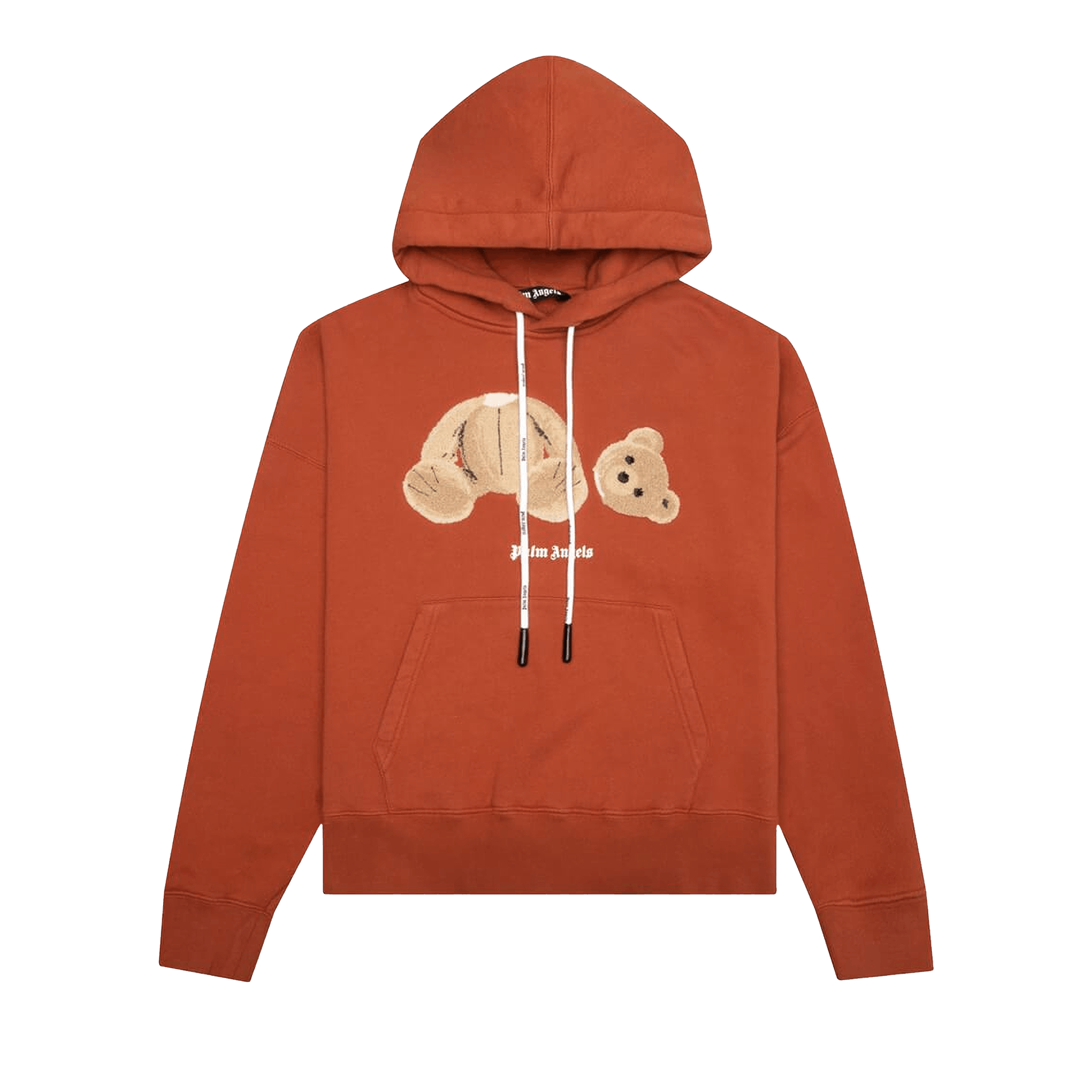 Palm Angels PA Bear Hoodie 'Red/Brown'