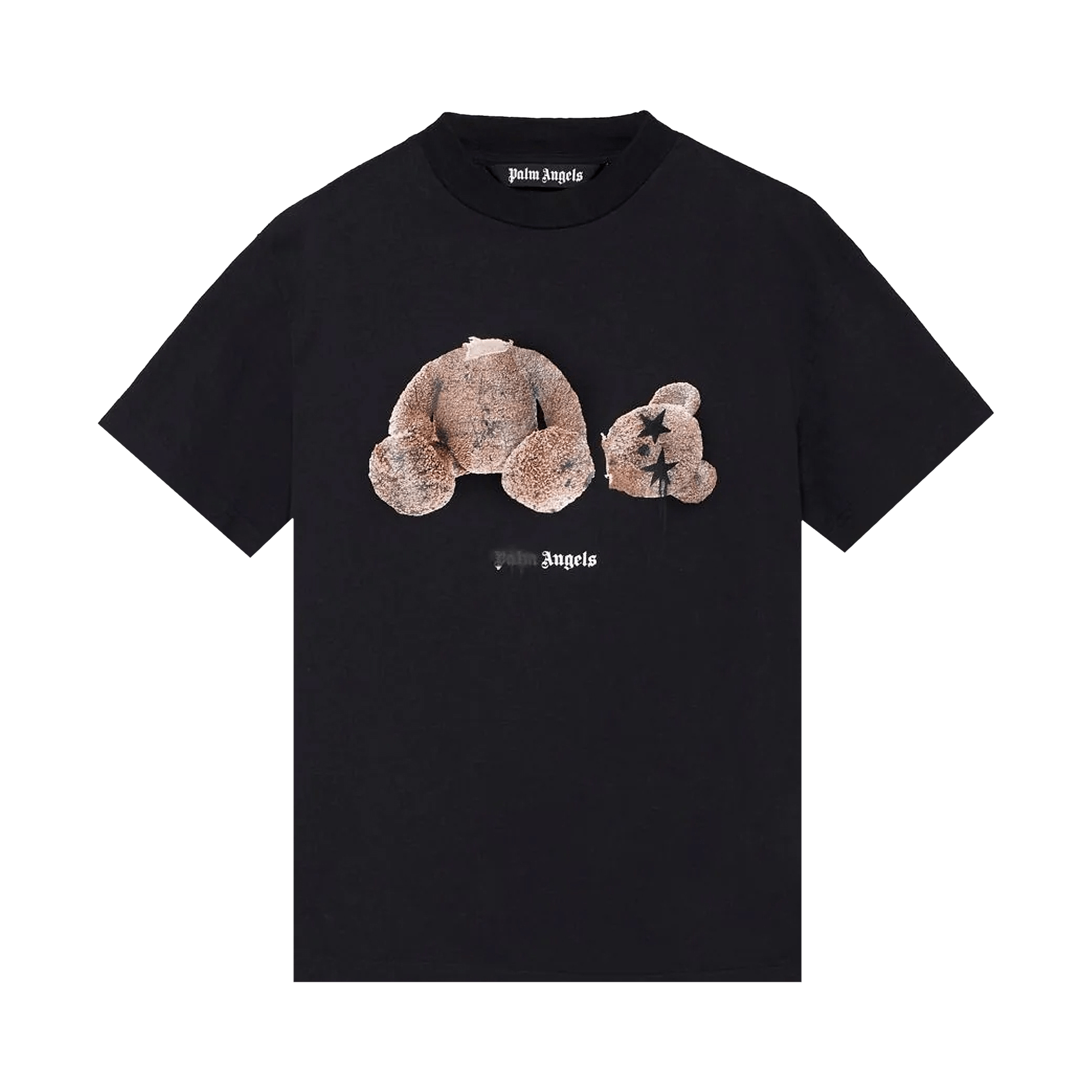 Pre-owned Palm Angels Spray Pa Bear Classic Tee 'black'