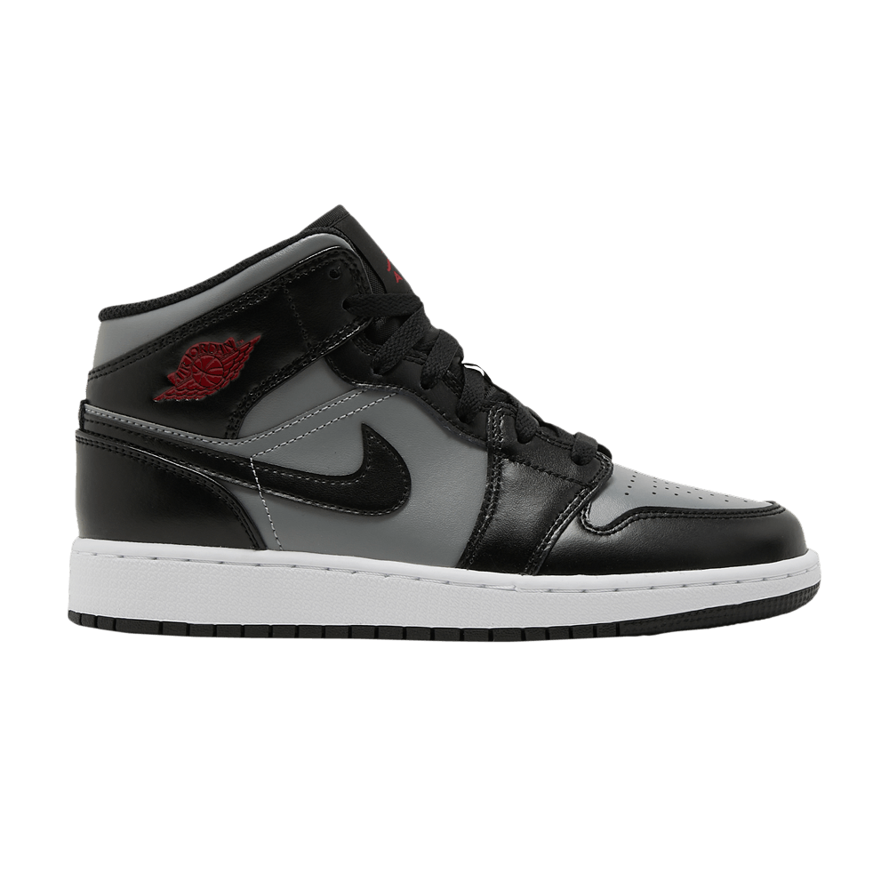 Pre-owned Air Jordan 1 Mid Gs 'shadow' In Grey