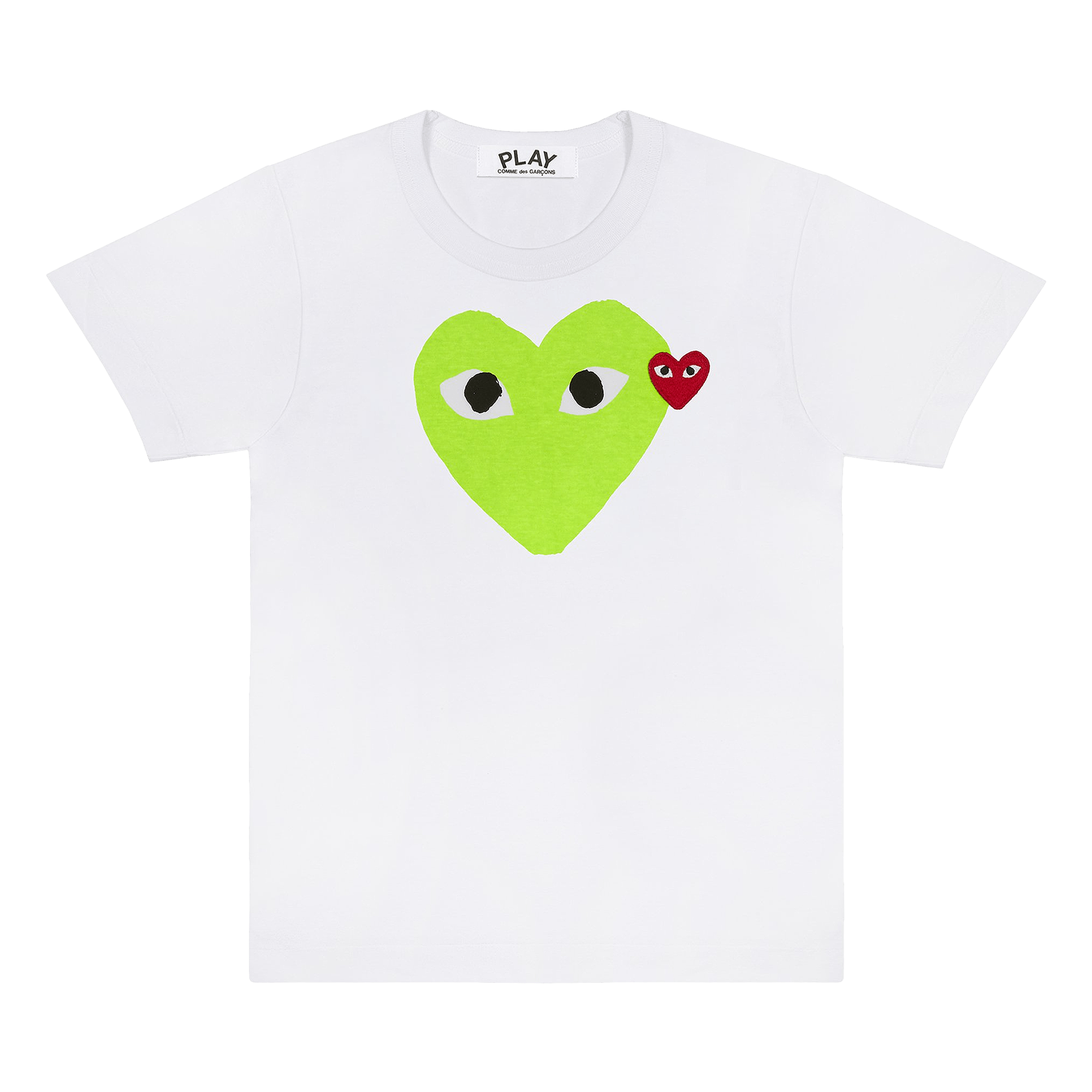 Comme des Garçons PLAY Hearts T-Shirt 'White/Green'
