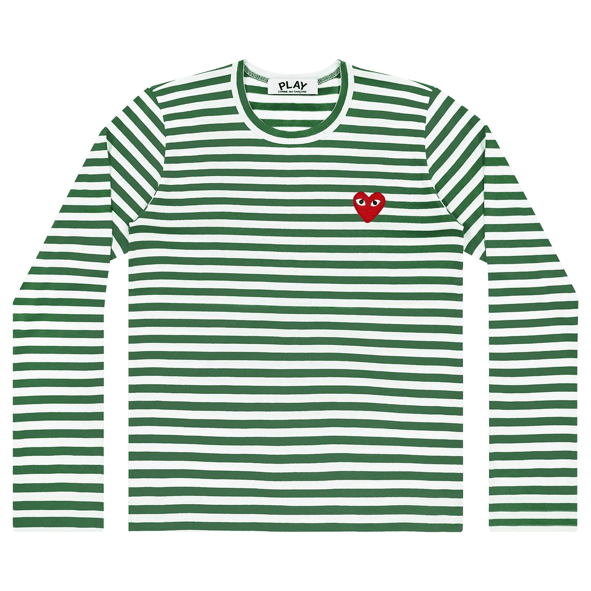 Comme des Garçons PLAY Striped T-Shirt 'Green/White'