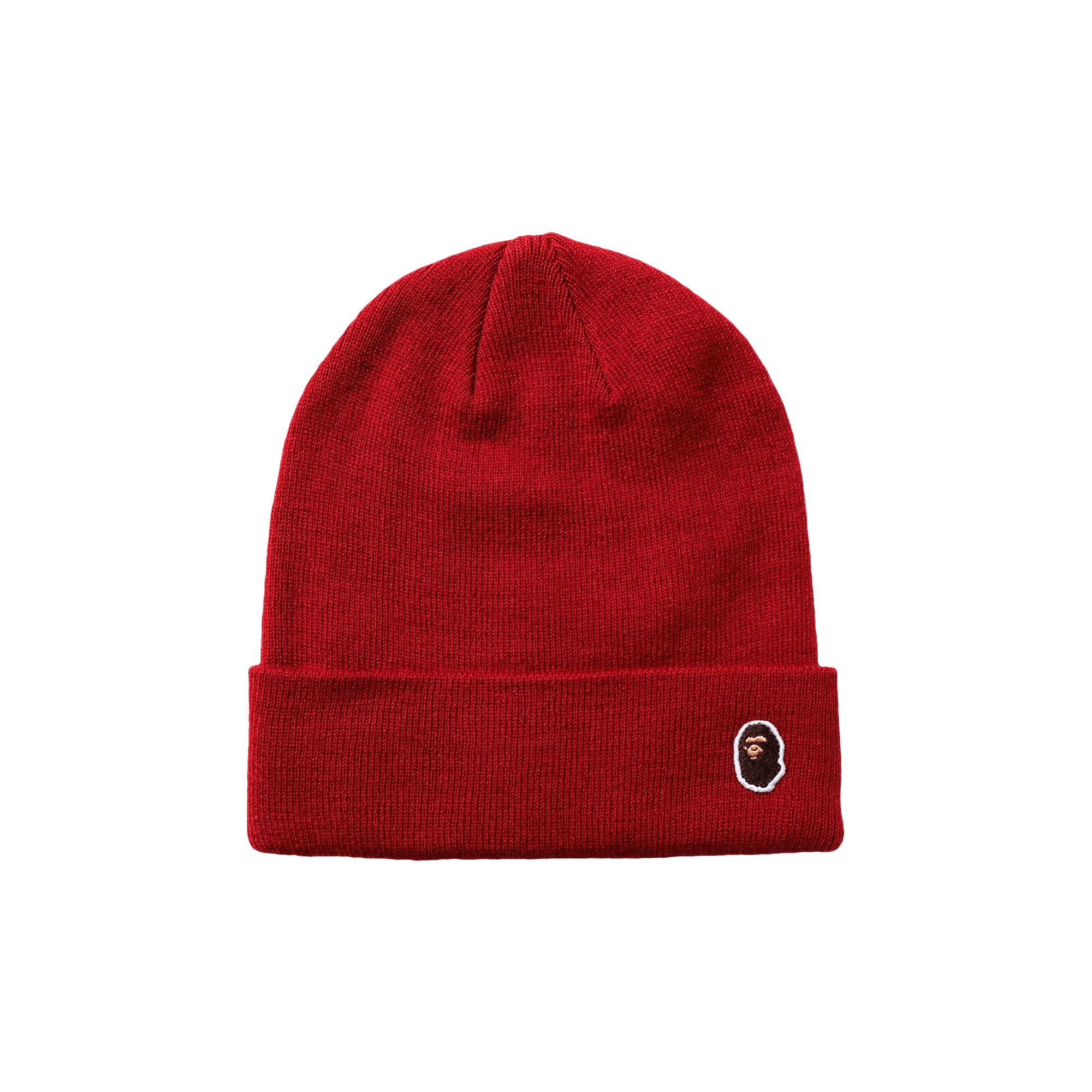 BAPE Ape Head One Point Knit Cap 'Red'