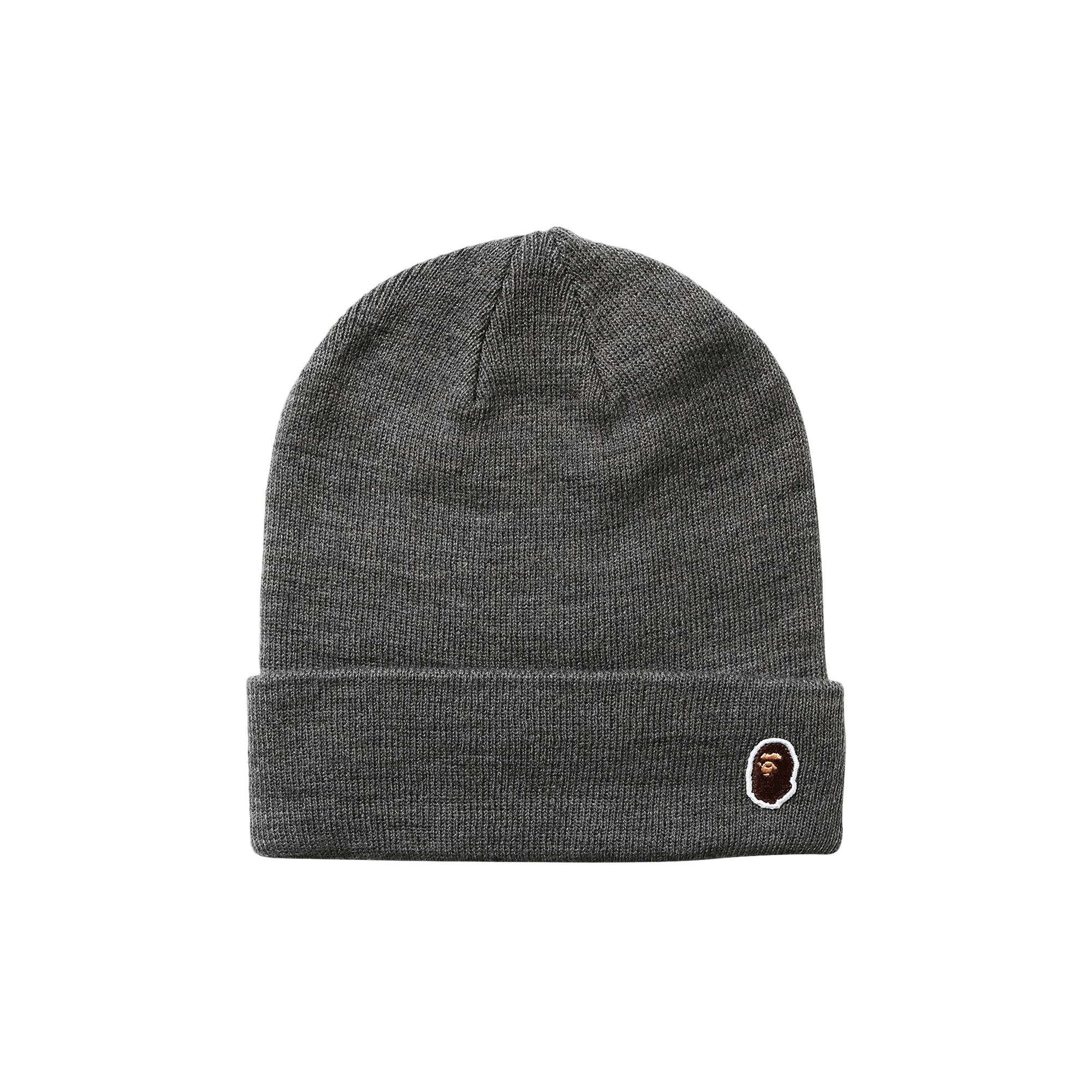 BAPE Ape Head One Point Knit Cap 'Grey'