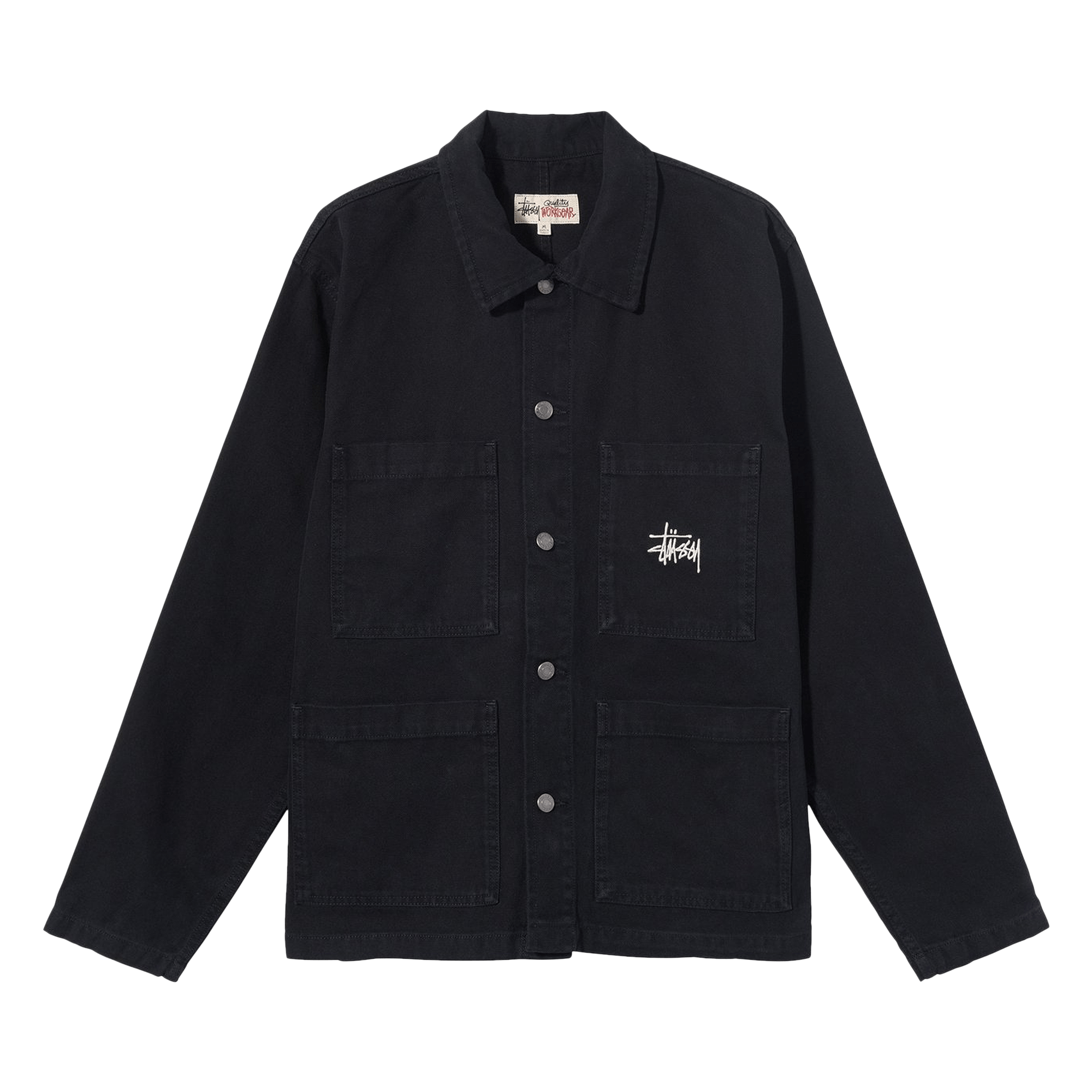 Pre-owned Stussy Canvas Chore Jacket 'black'