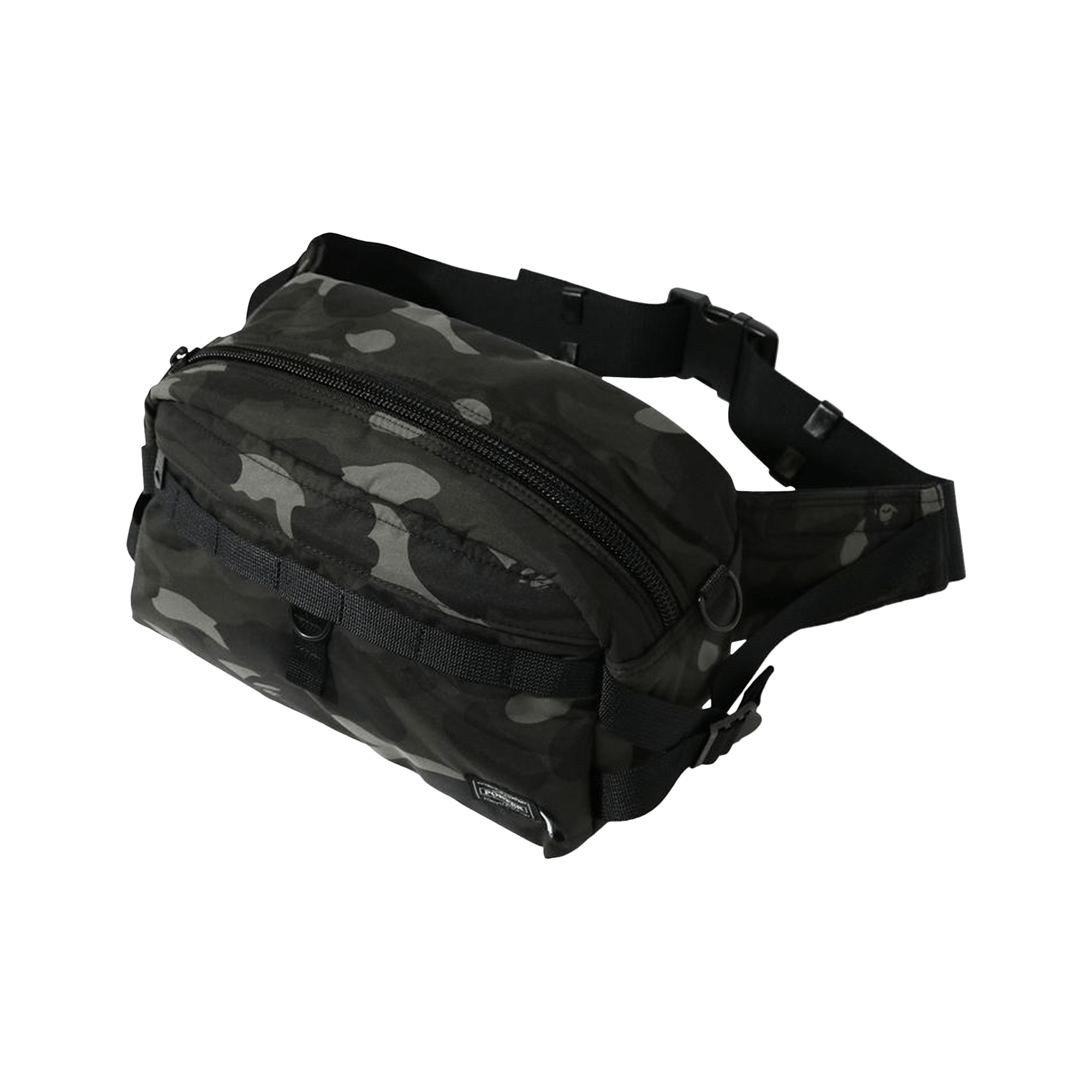 BAPE x Porter Yoshida Color Camo Waist Bag 'Black'