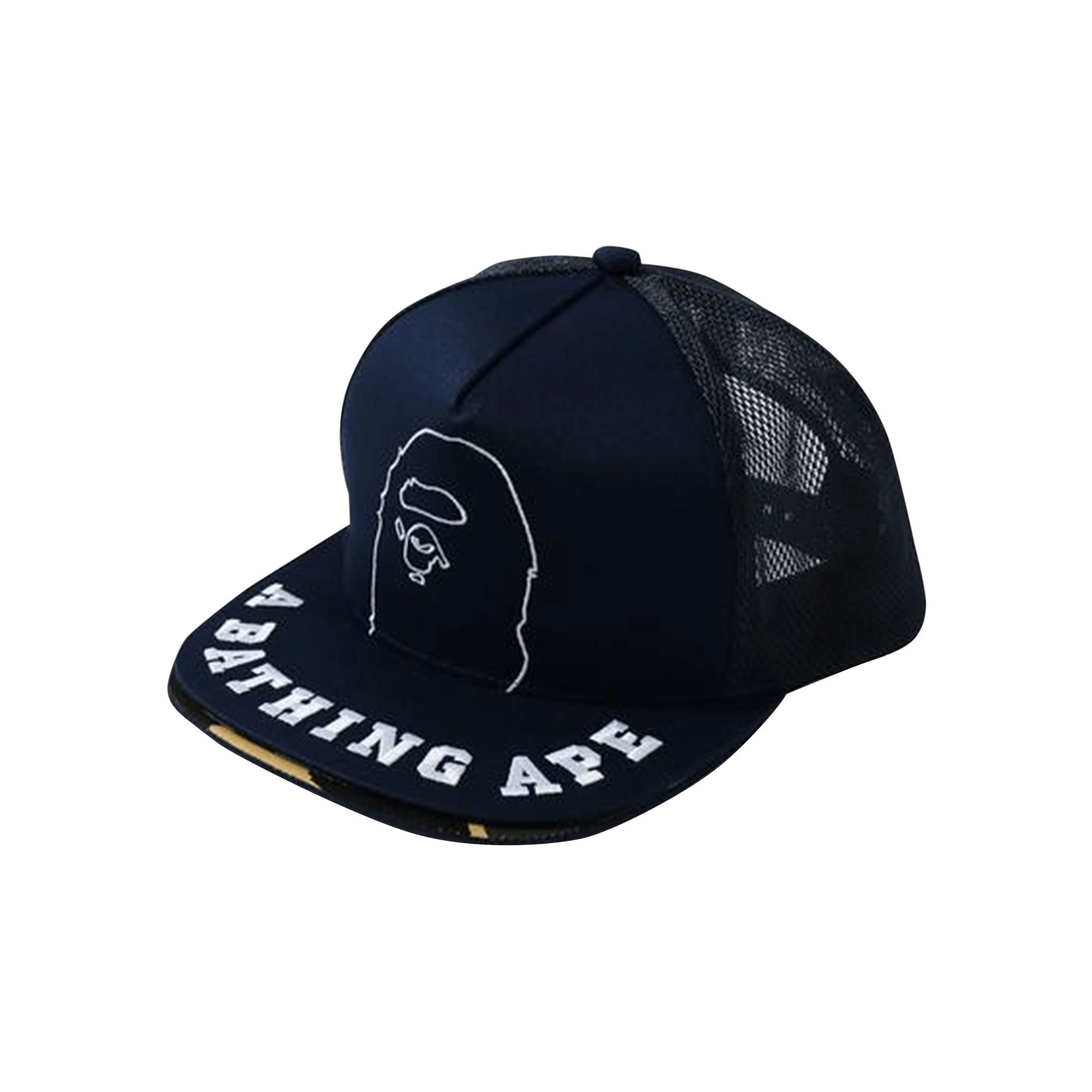 BAPE Double Visor Snap Back Mesh Cap 'Navy'