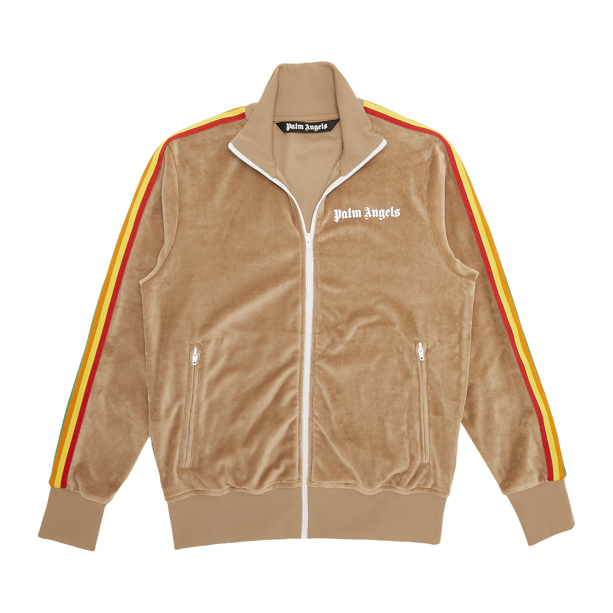 Palm Angels PA Rainbow Chenille Track Jacket 'Brown'