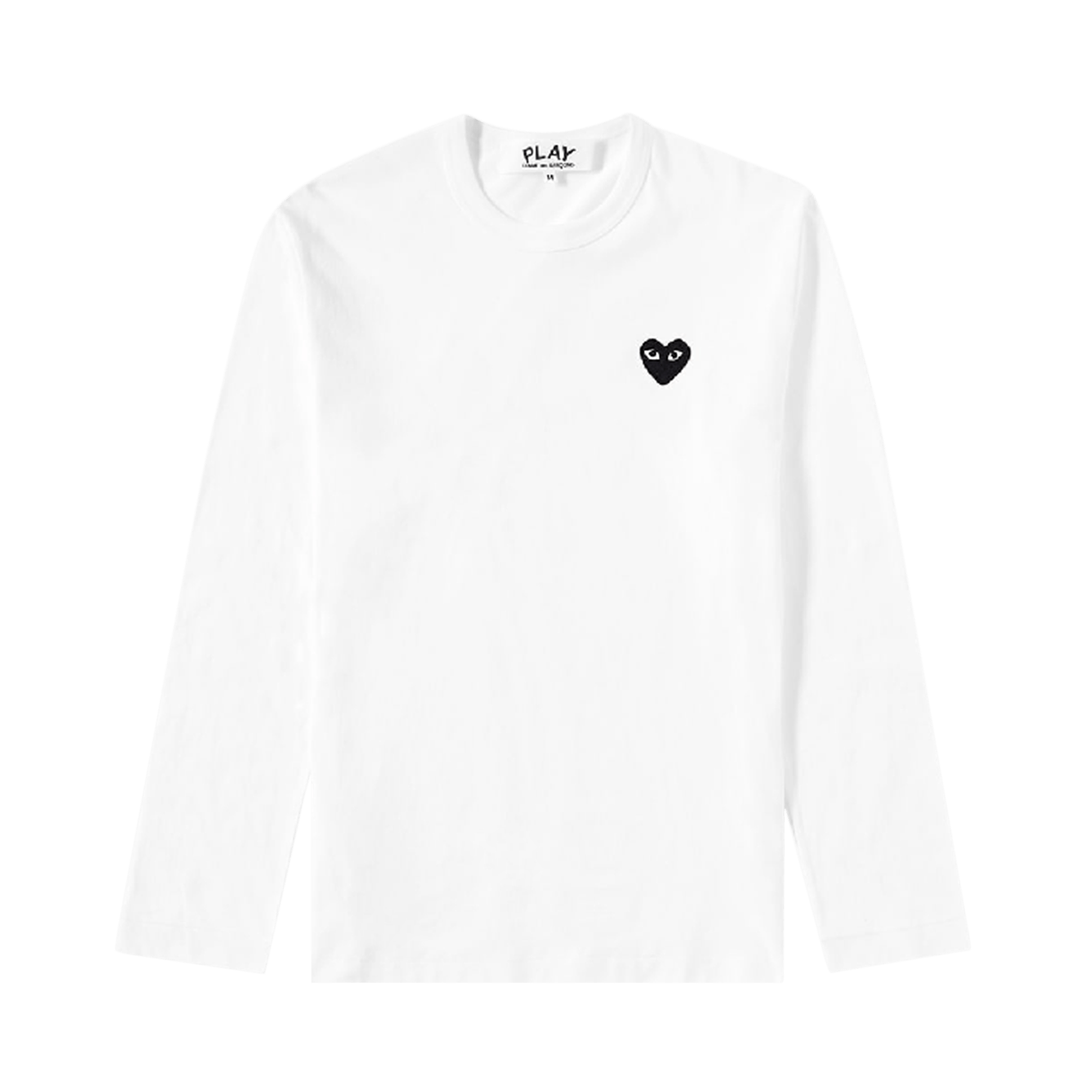 COMME DES GARÇONS PLAY HEART LOGO LONG-SLEEVE T-SHIRT 'WHITE'