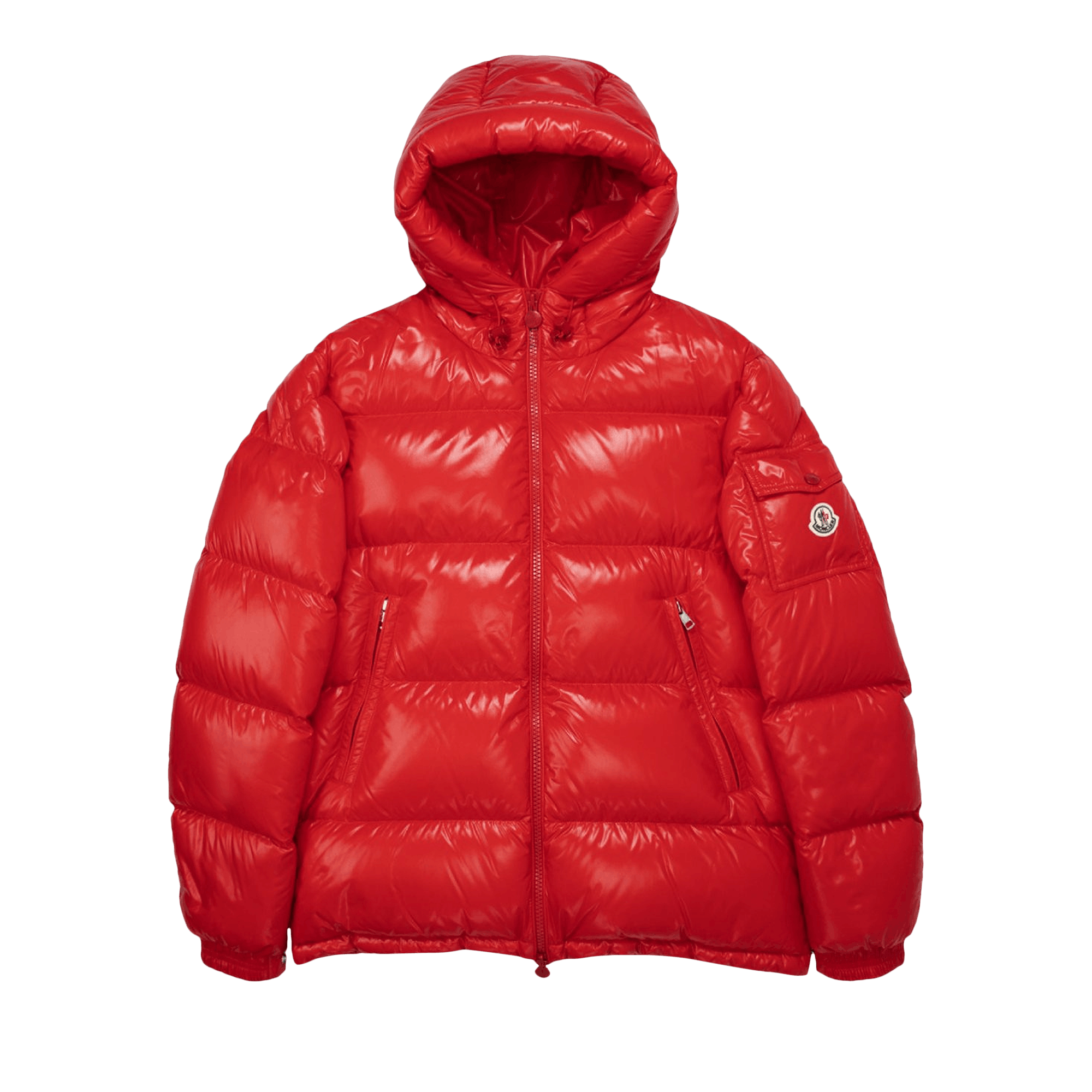 Pre-owned Moncler Ecrins Shiny Puffer Jacket 'red' | ModeSens