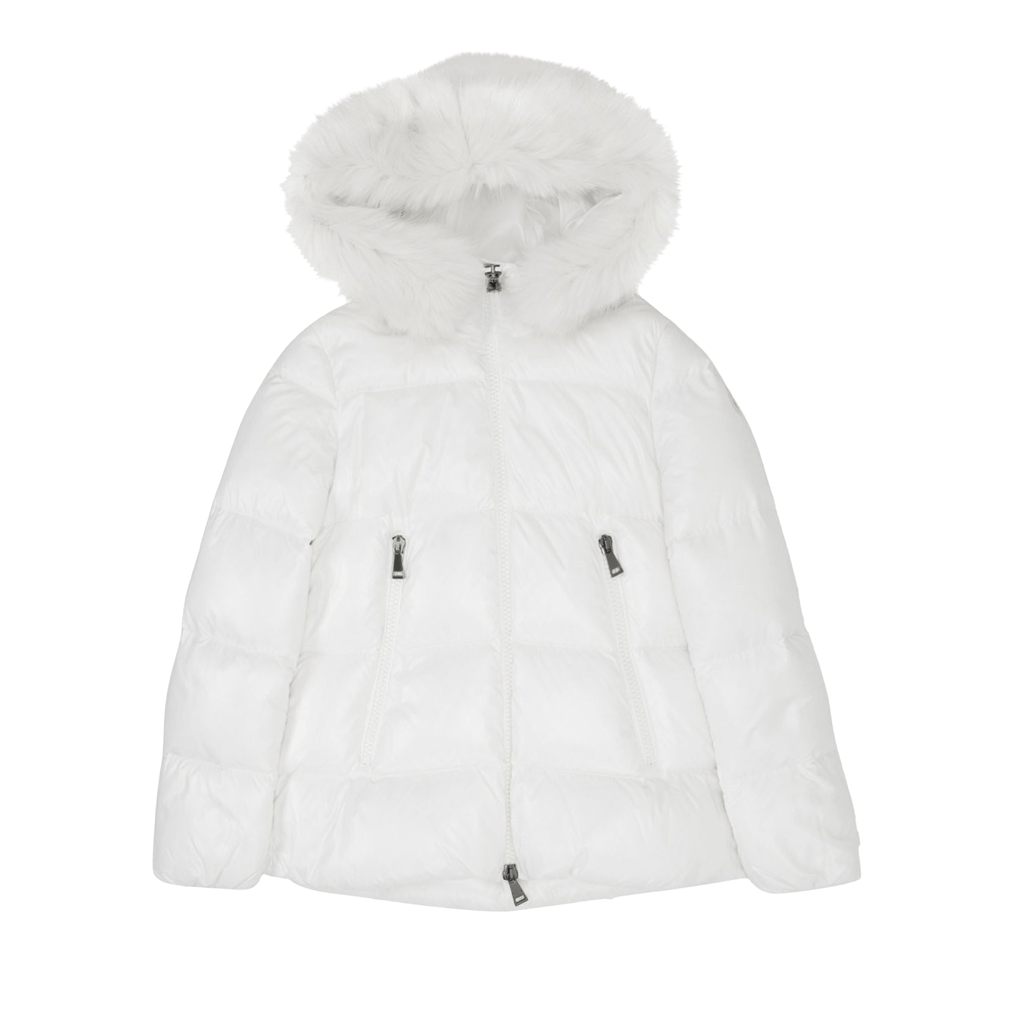 Moncler Laiche Zip Up Puffer Jacket 'White'