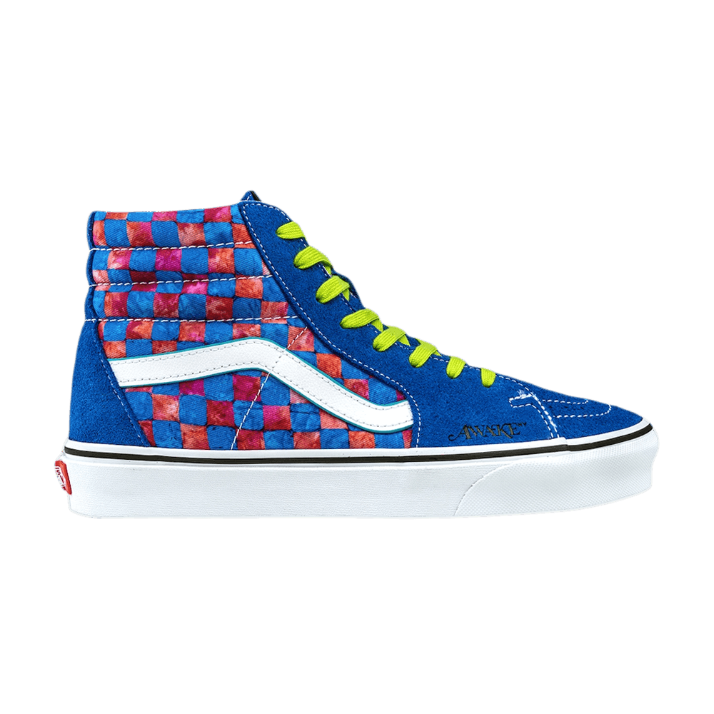 Vans sk8 hi blue checkerboard hotsell