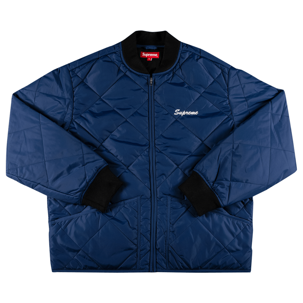 Supreme Quit Your Job Quilted Work Jacket 'Blue'