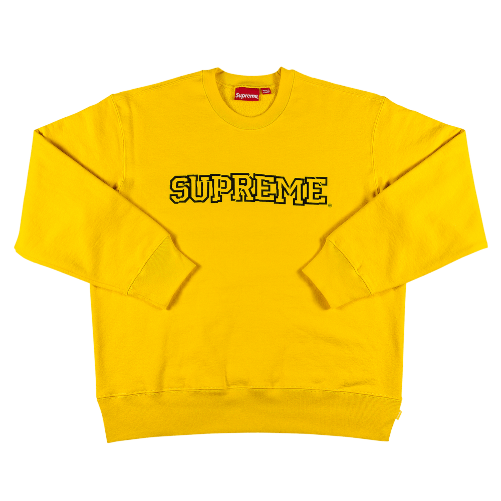 Supreme Shattered Logo Crewneck 'Yellow'
