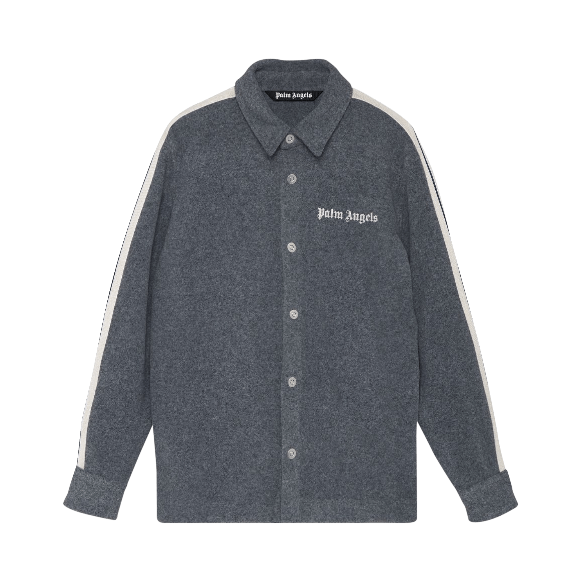 Palm Angels Wool Track Shirt 'Grey'