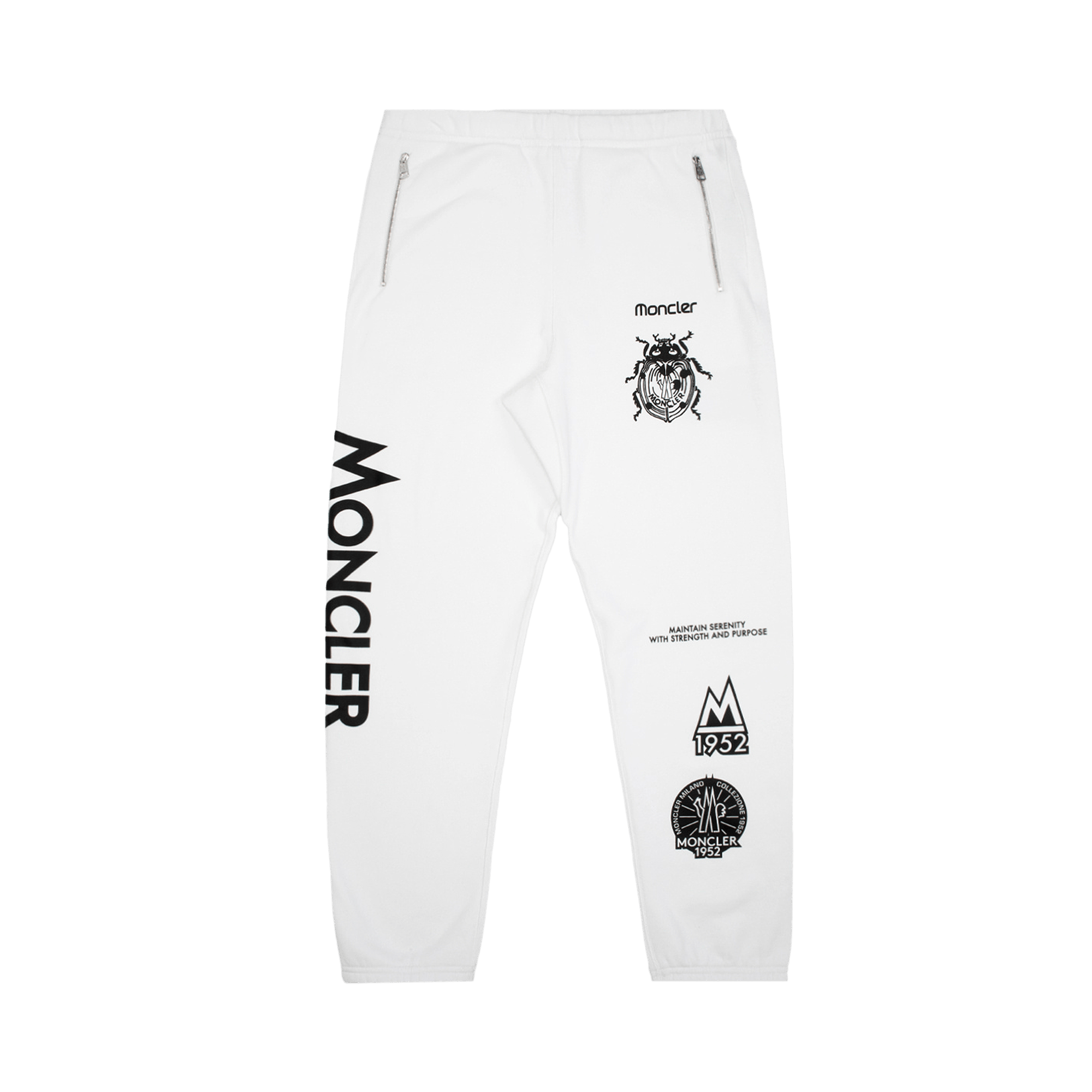 Moncler Jersey Bottoms 'White'