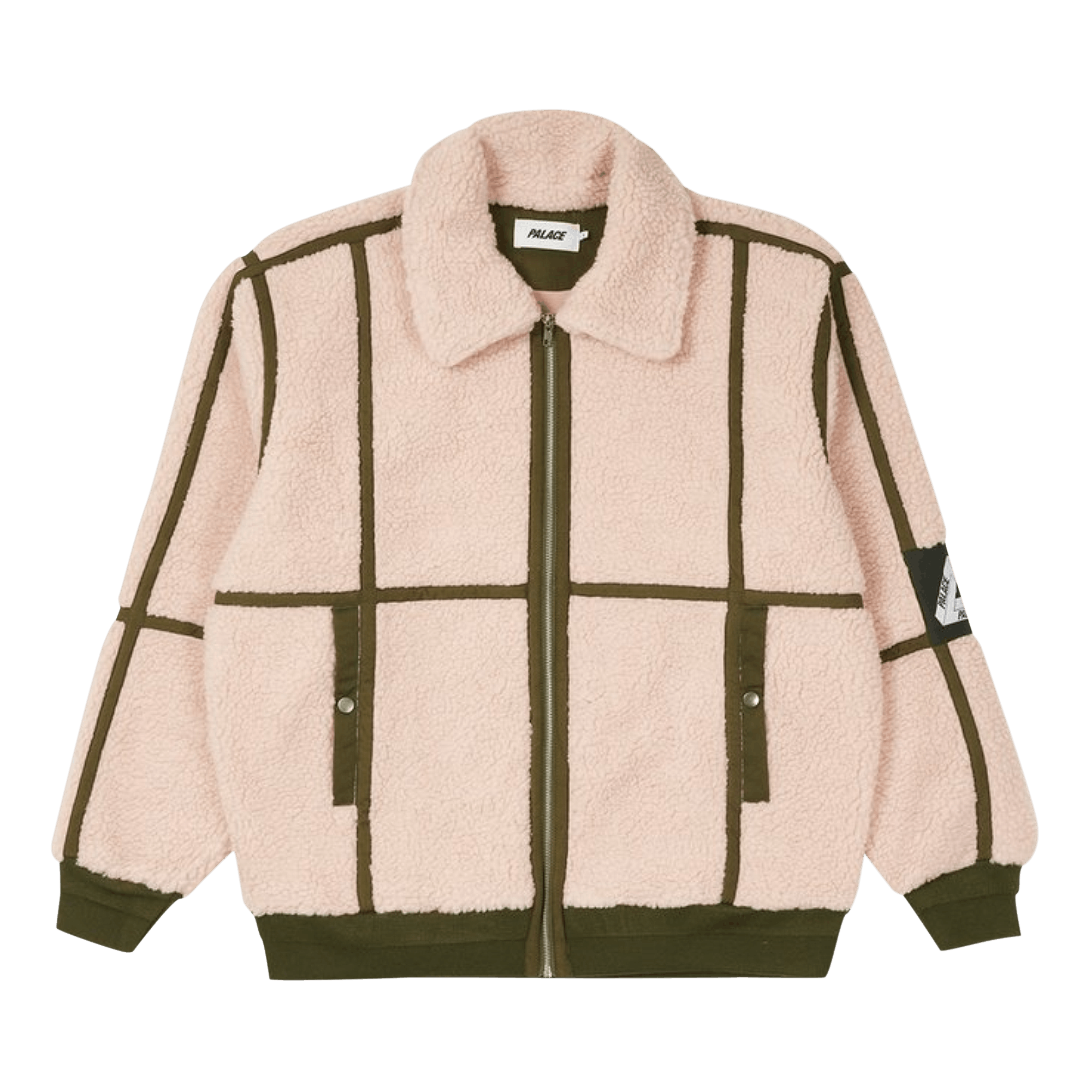 Palace Sherpa Flight Jacket 'Pink/Olive'