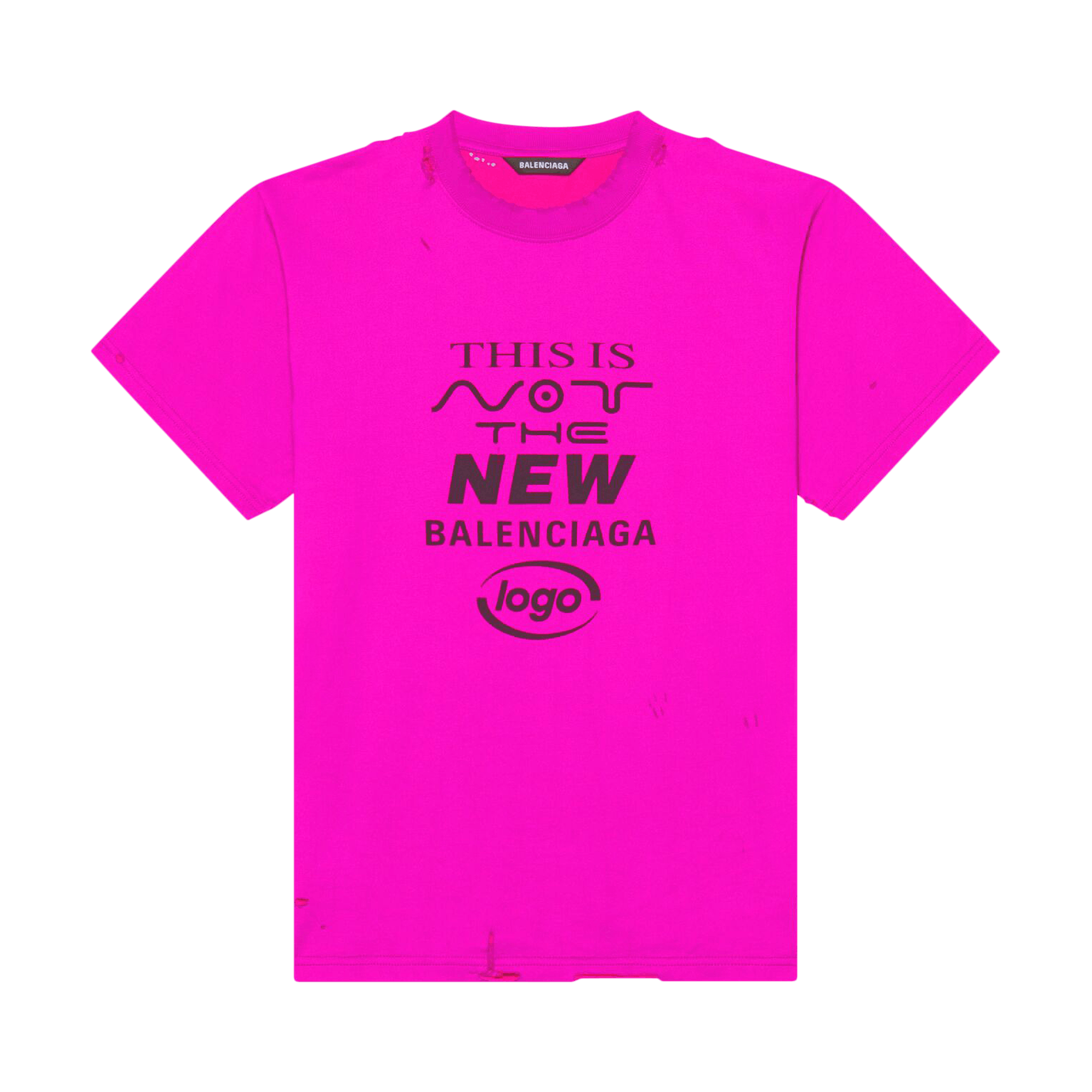 Balenciaga This Is Not Small Fit T-Shirt 'Pink/Black'