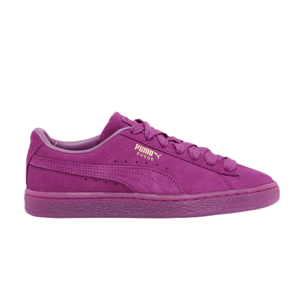 Pre-owned Puma Suede Classic Jr 'mono Gold - Byzantium' In Purple