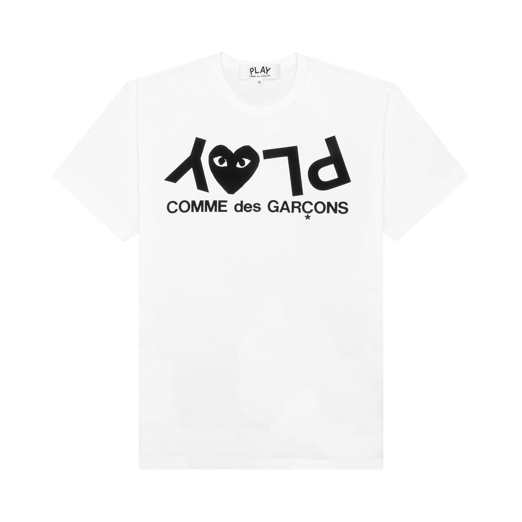 Comme des Garçons PLAY Inverted Text T-Shirt 'White'