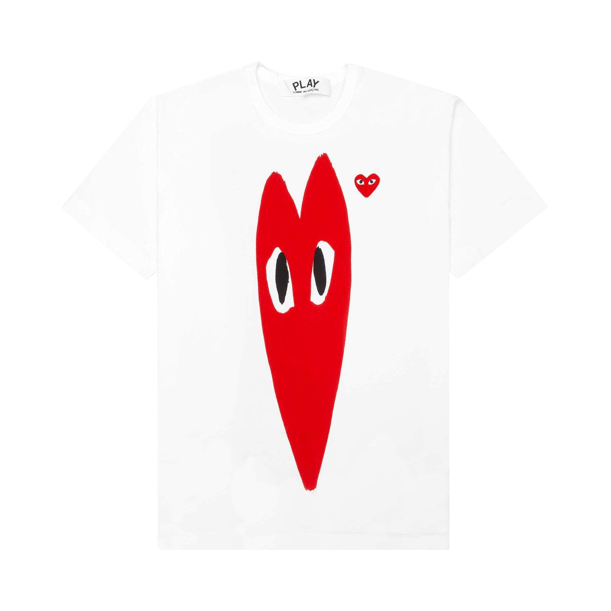 Comme des Garçons PLAY Red Emblem Long Heart T-Shirt 'White'