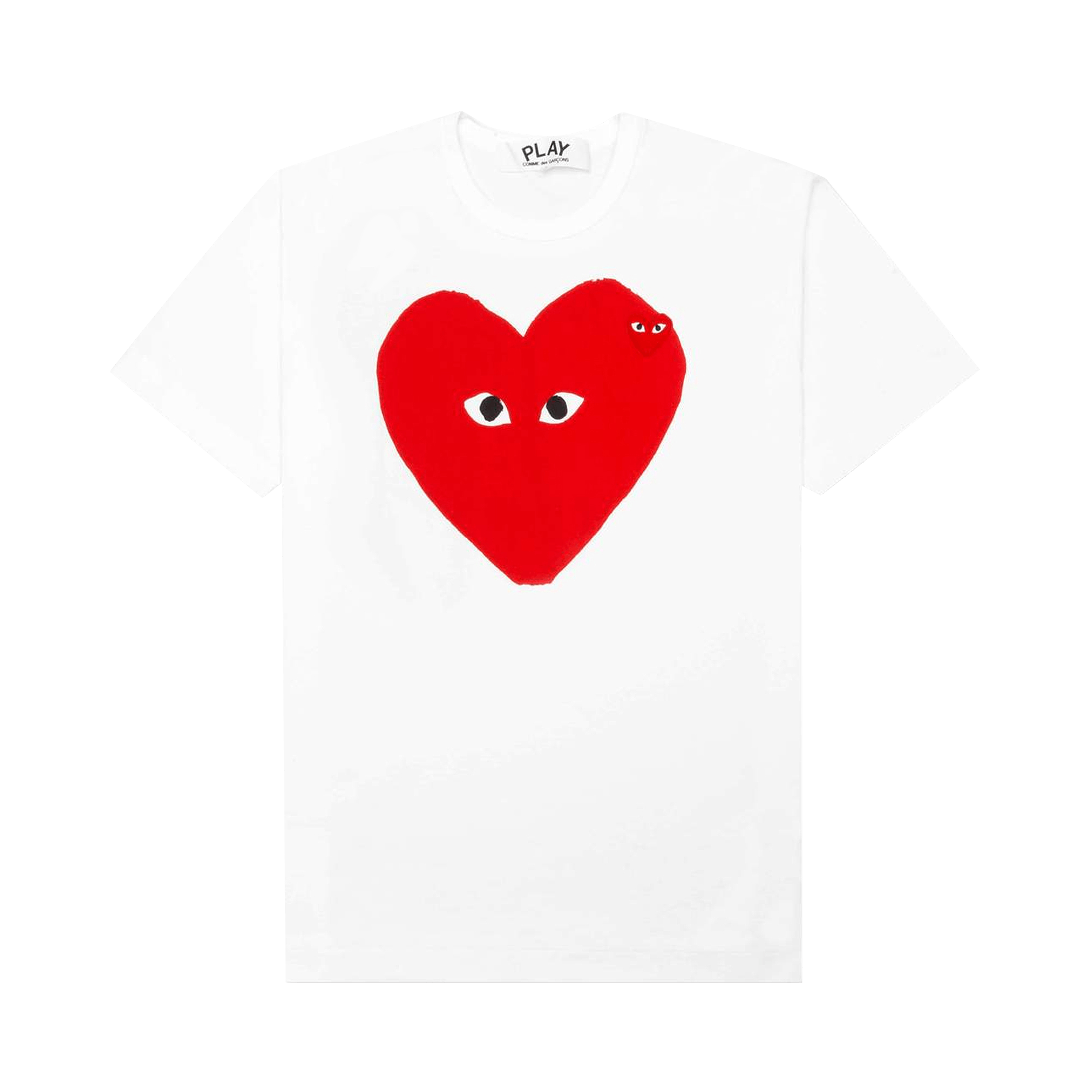 Comme des Garçons PLAY Red Emblem Small Eyes T-Shirt 'White'