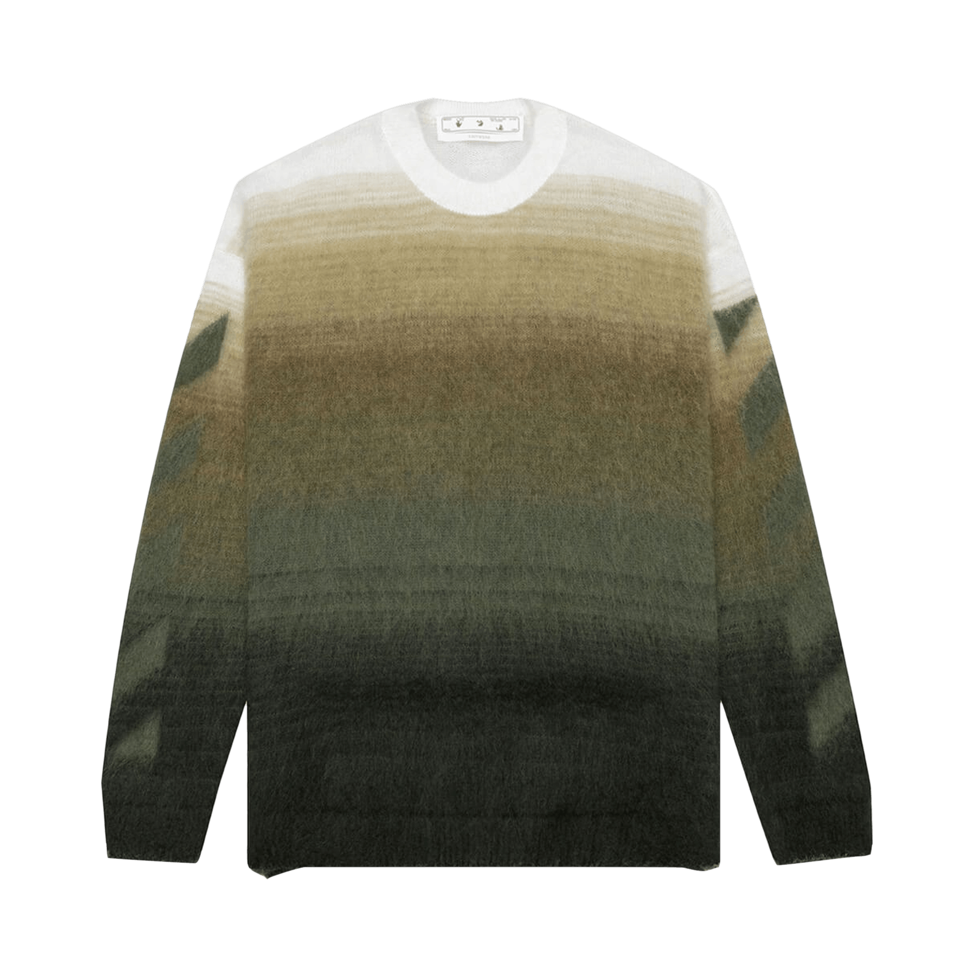 Off-White Diag Brushed Knit Crewneck 'Green/Green'