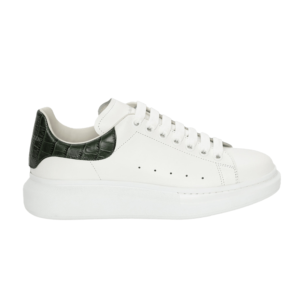 Alexander McQueen Oversized Sneaker 'White Forest Green Crocodile'
