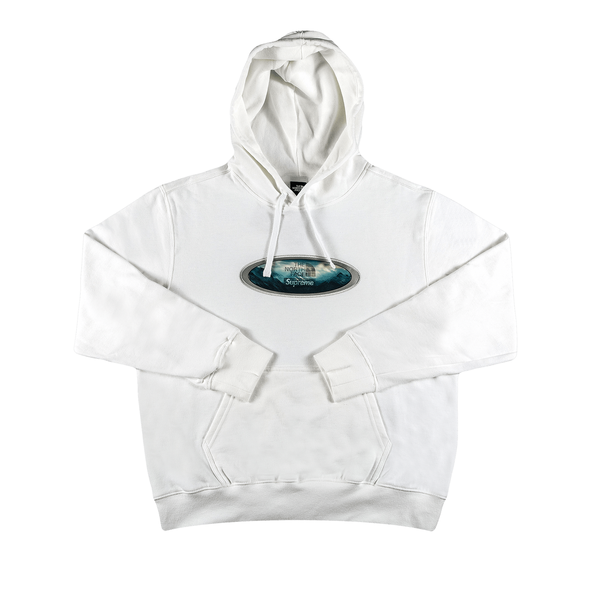 Supreme x The North Face Lenticular Mountains Hooded Sweatshirt 'White'