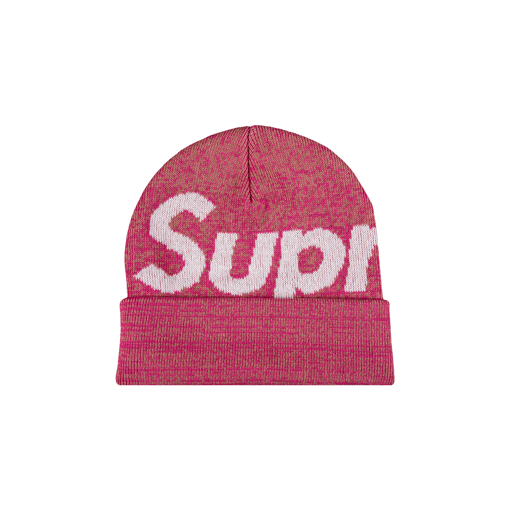 Supreme Big Logo Beanie 'Magenta Static'