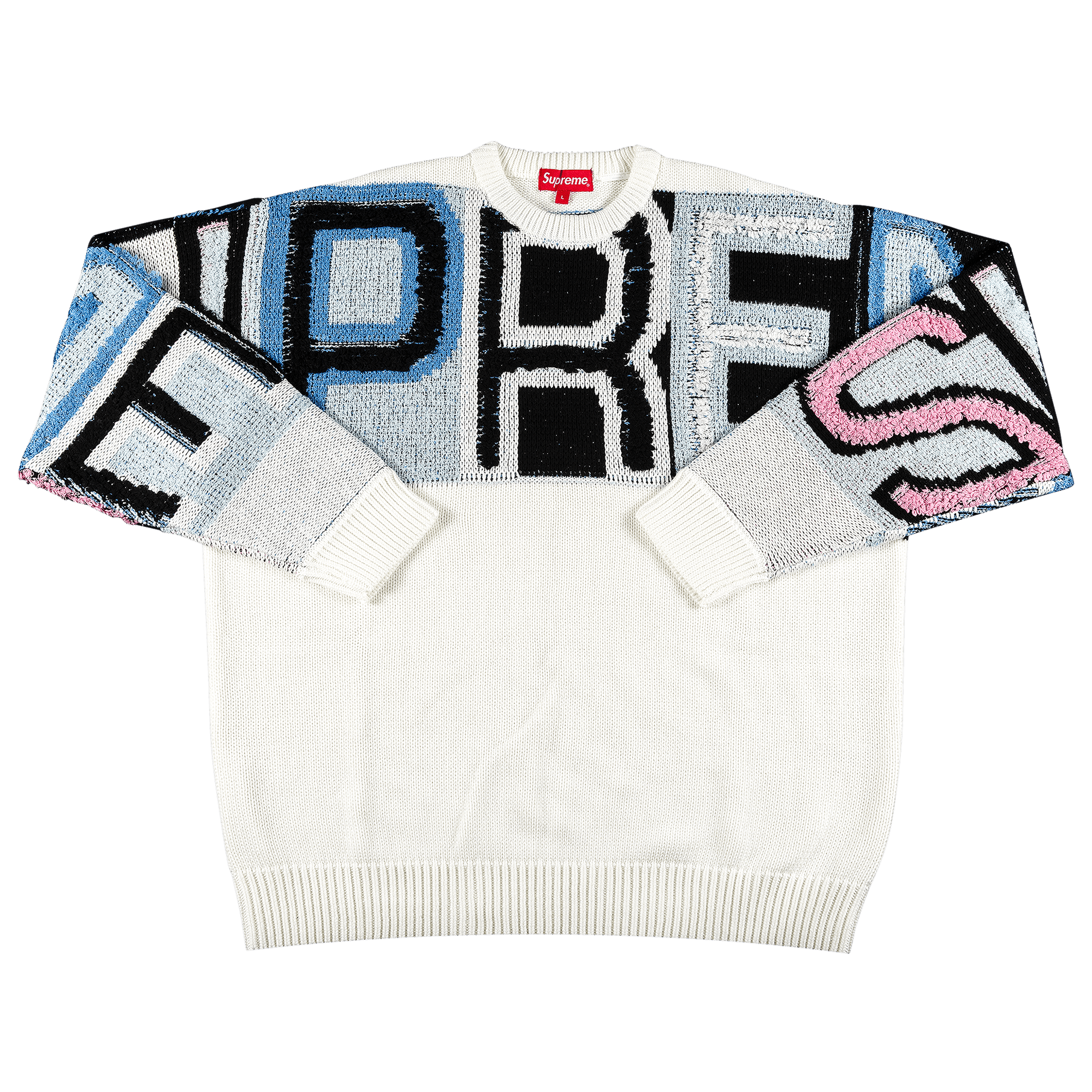 Supreme Chenille Logo Sweater 'White'