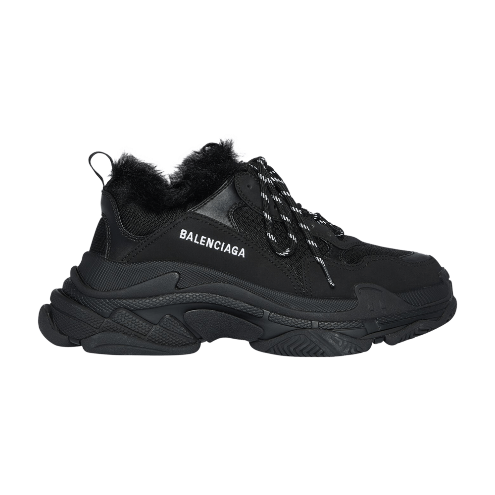Balenciaga Wmns Triple S Sneaker 'Fake Fur - Black'