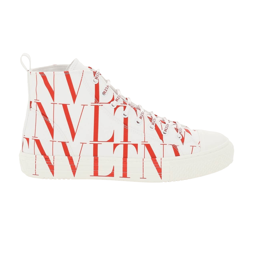 Buy Valentino Giggies High 'VLTN All-Over Print - White Red