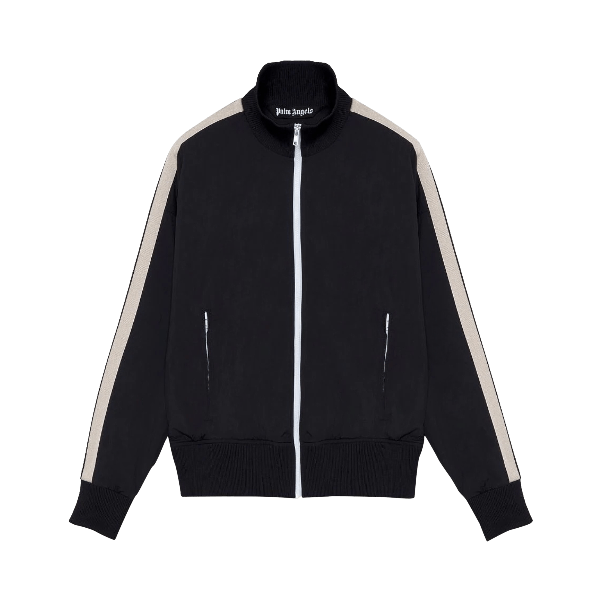 Palm Angels Curved Logo Track Jacket 'Black/White'